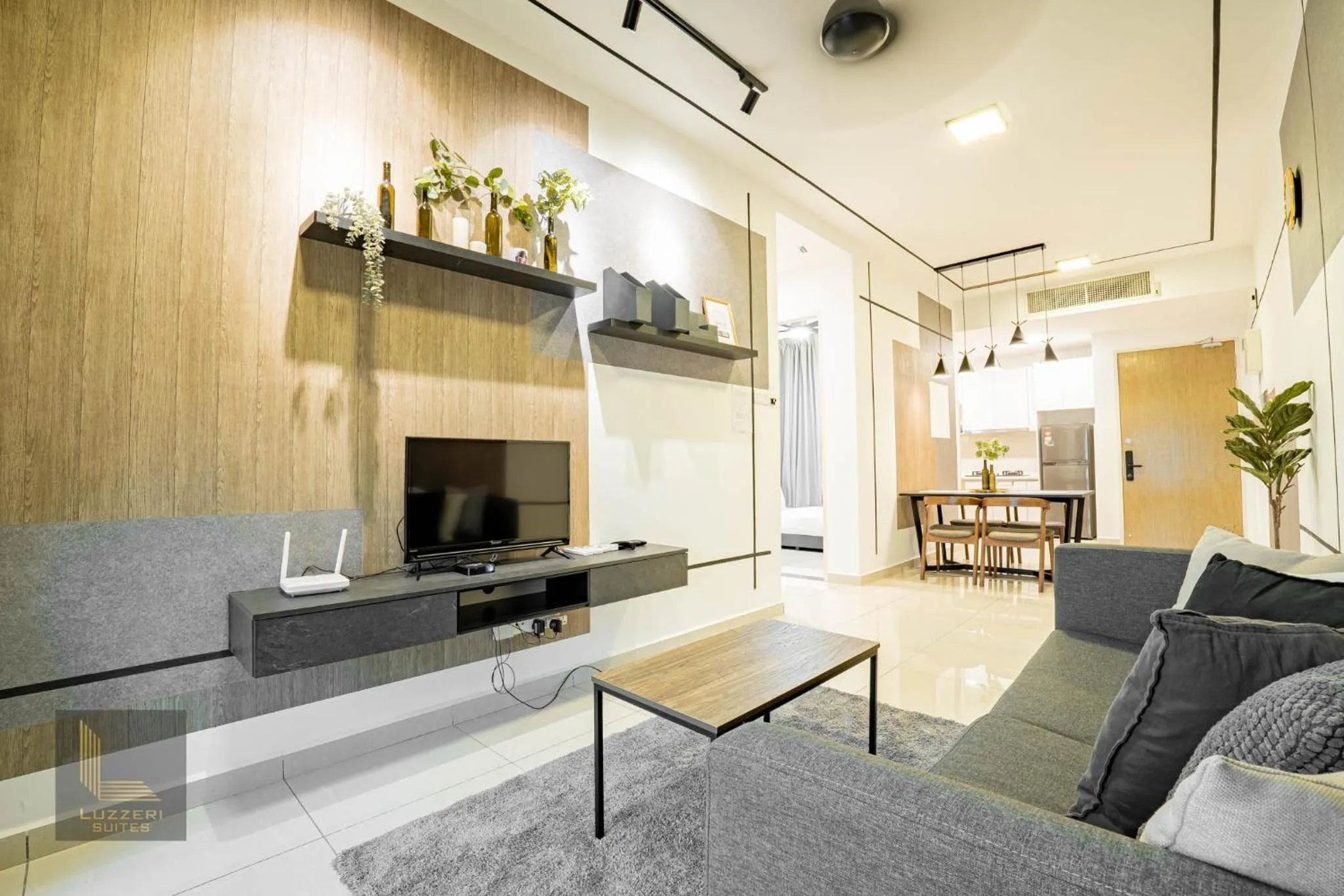 Living room in Legasi Kampung Baru Guesthouse