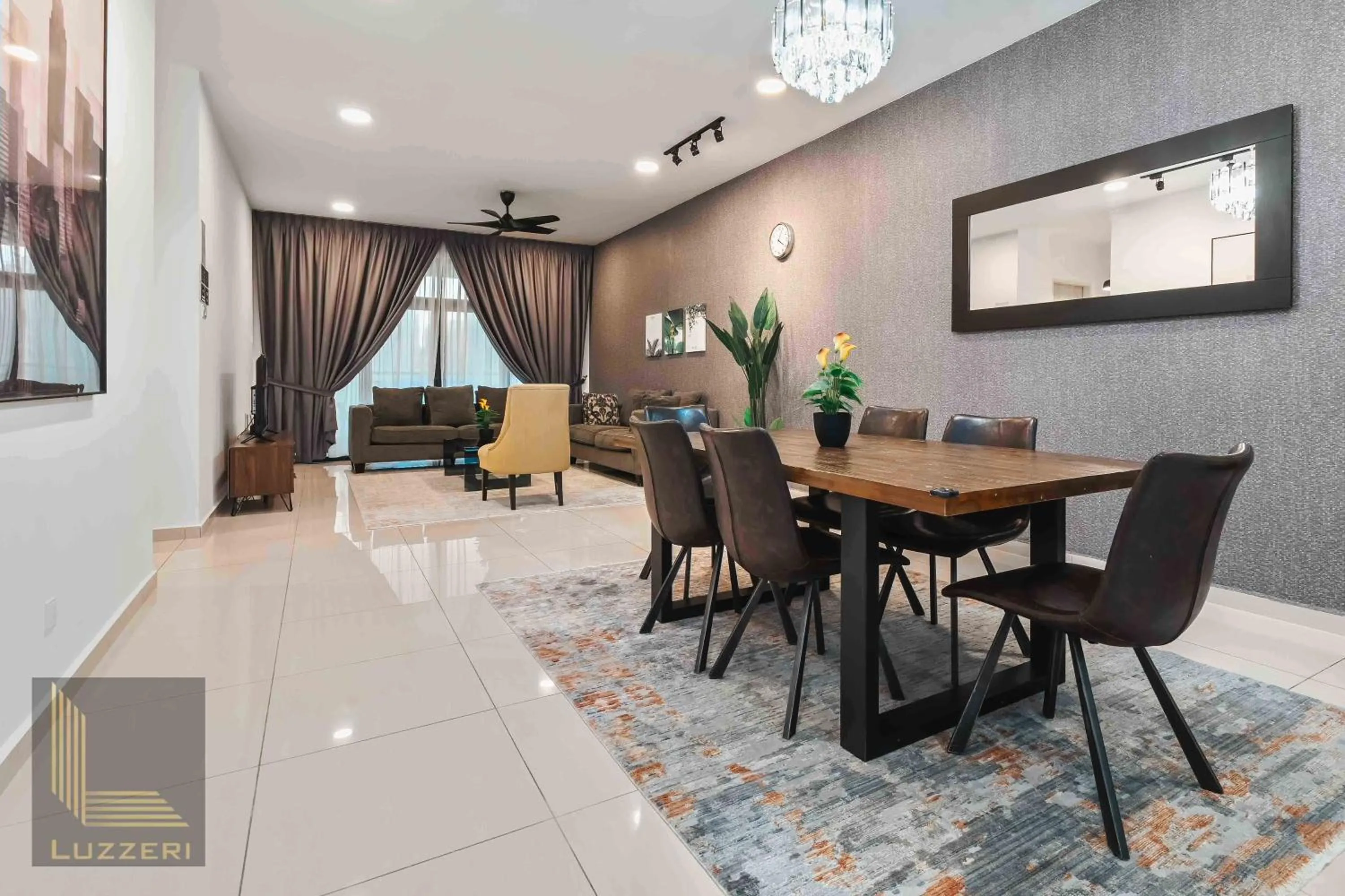 Living room in Legasi Kampung Baru Guesthouse