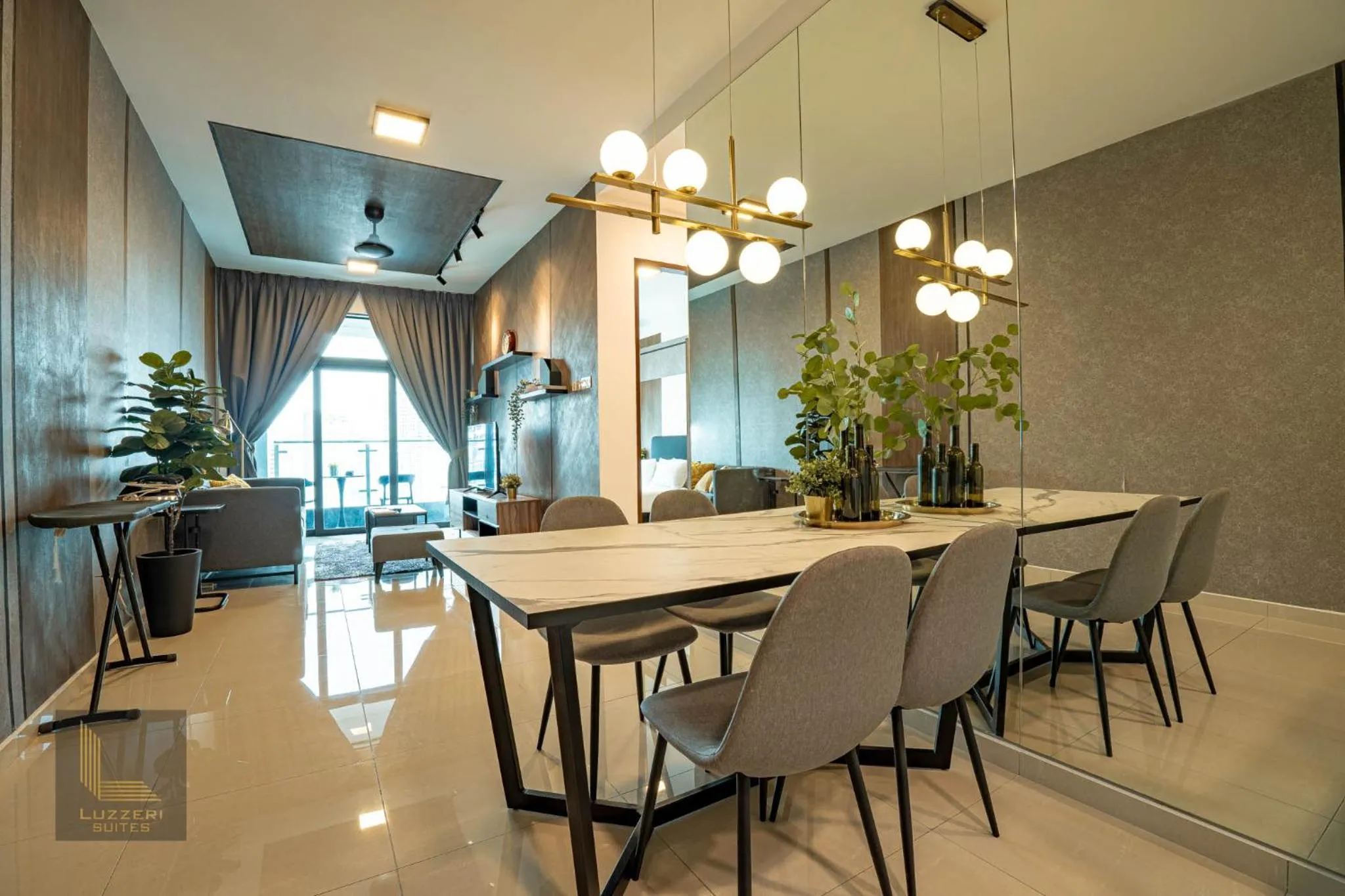 Living room in Legasi Kampung Baru Guesthouse