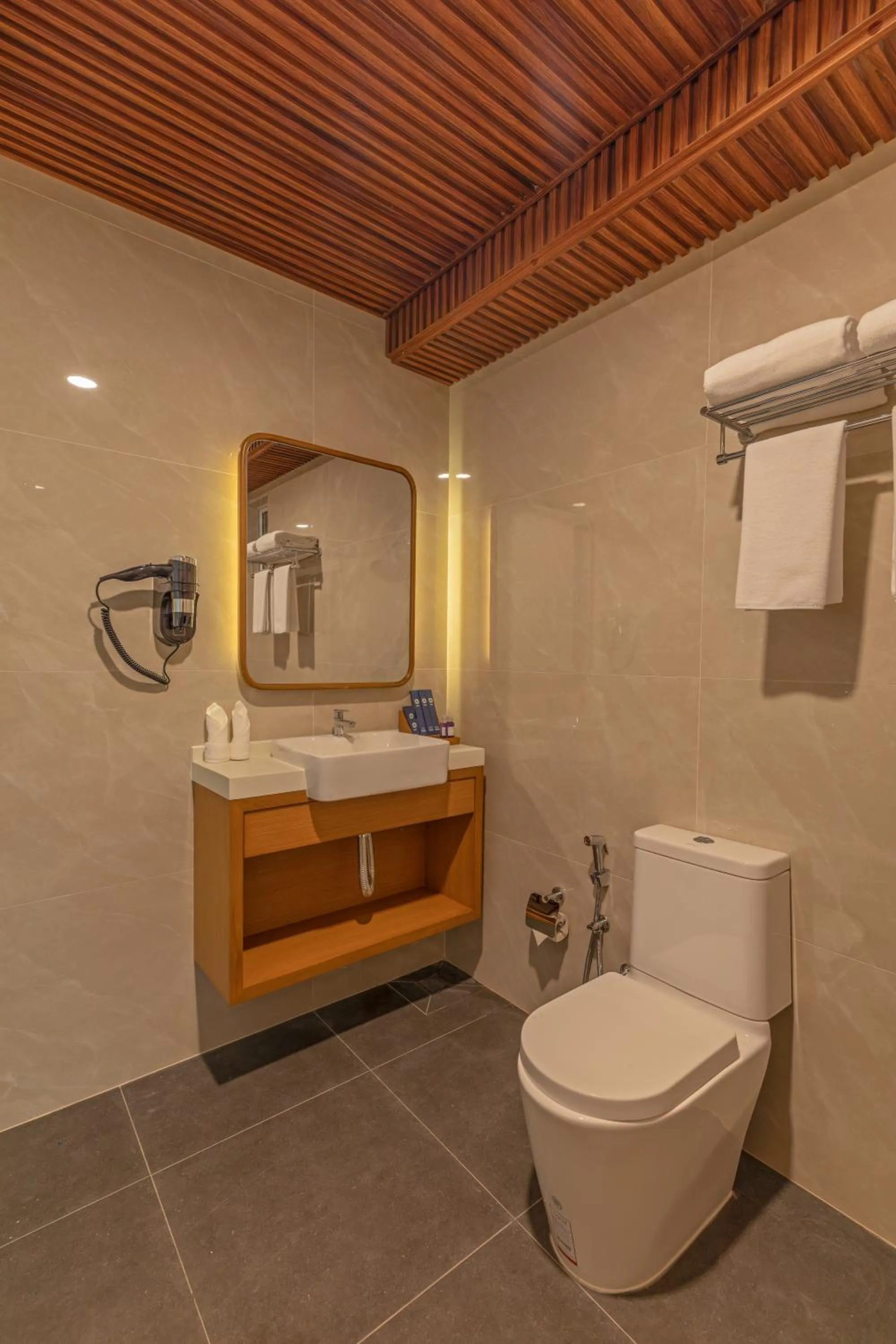 Bathroom in UMET Seaview Hotel with Free Airport Pick up and Drop T&C Apply