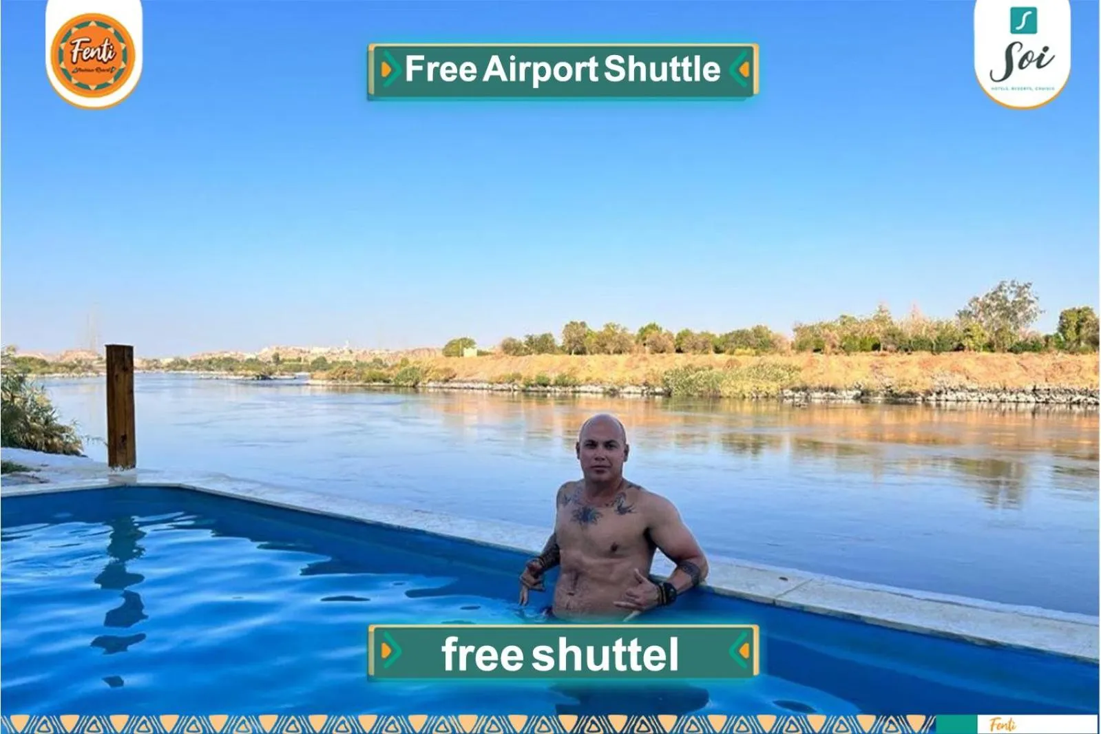 Swimming pool in Fenti Nubian Resort