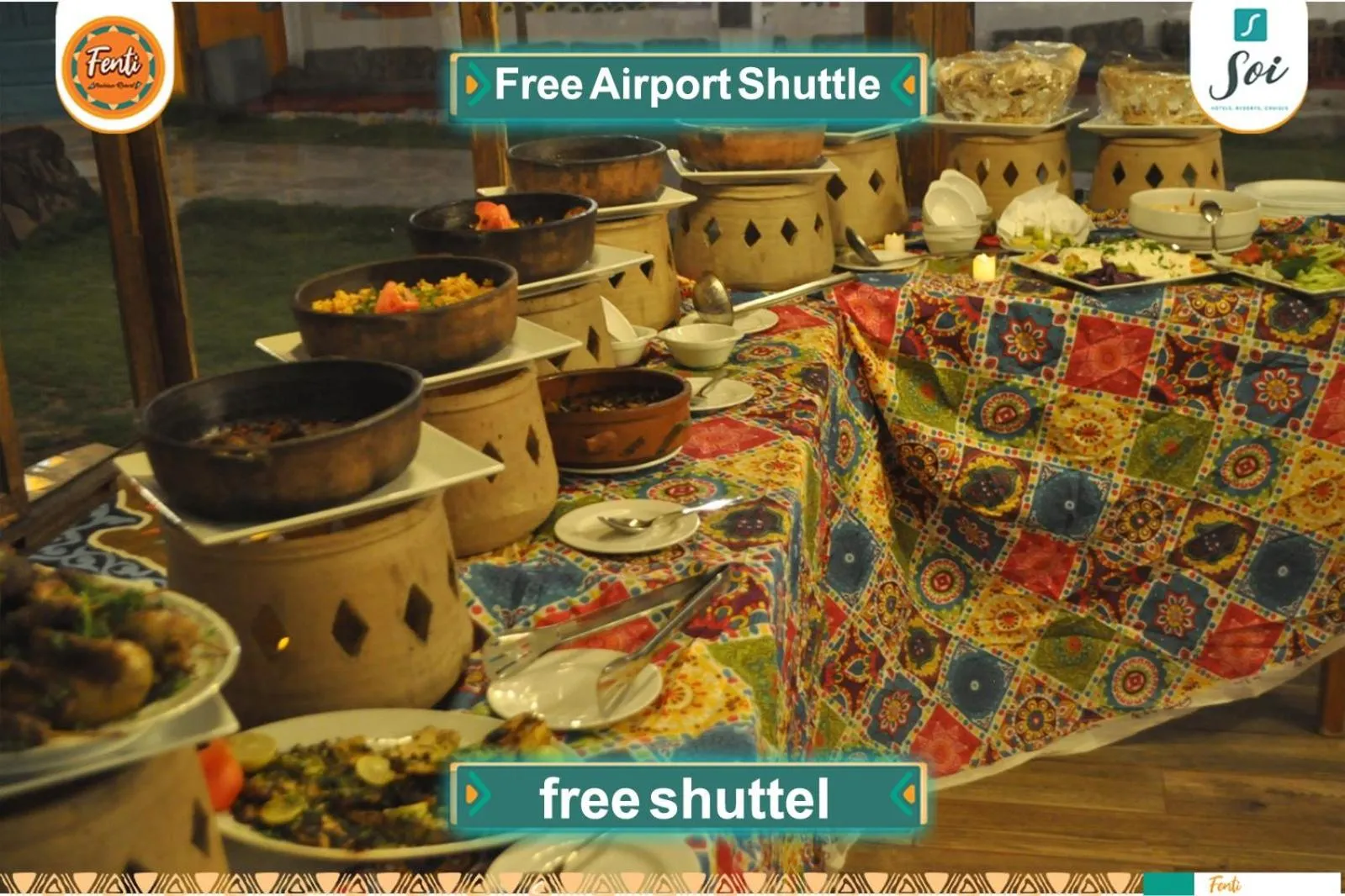 Food and drinks in Fenti Nubian Resort