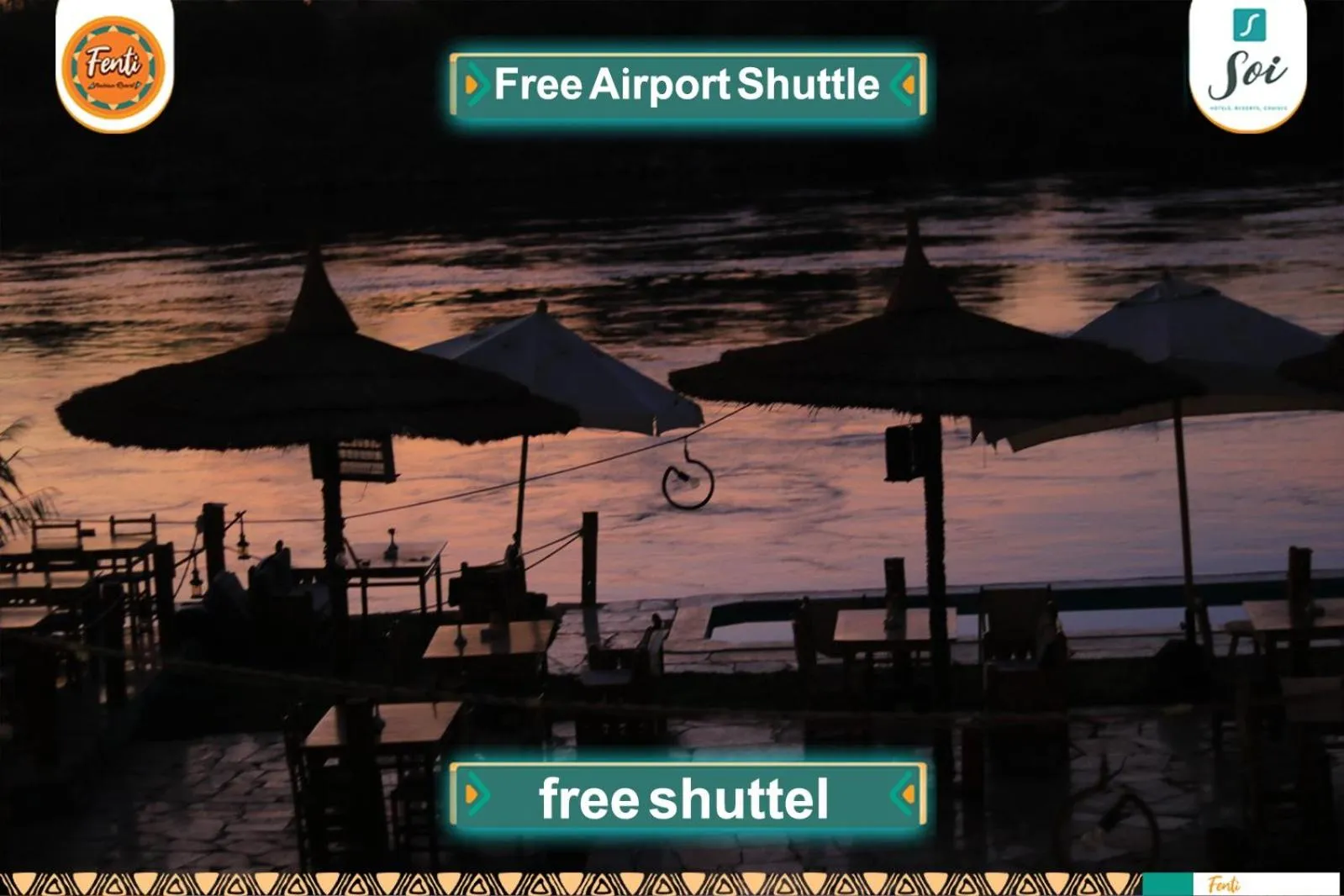 Text overlay in Fenti Nubian Resort