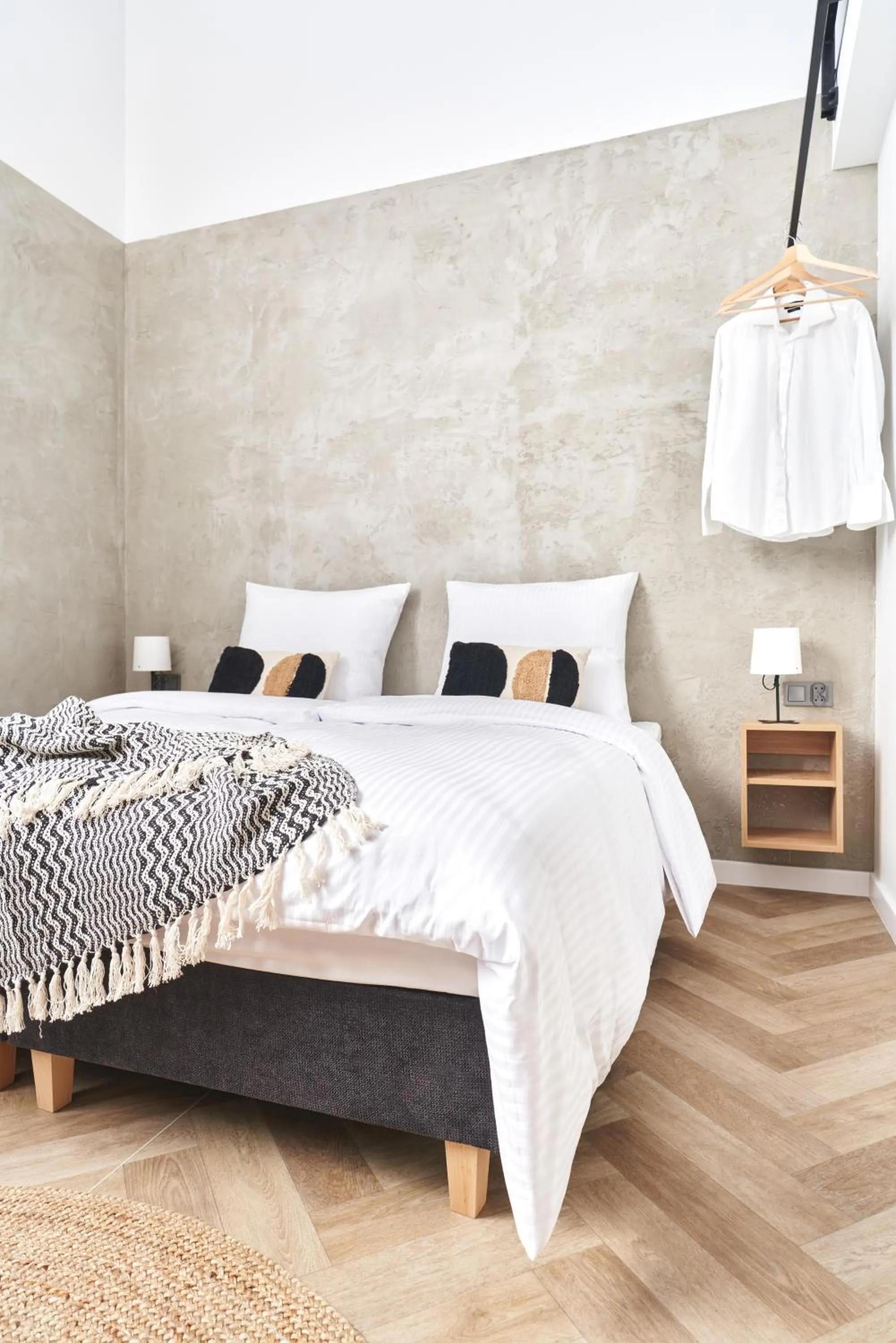 Bed in Na Fursie Apartments & Rooms