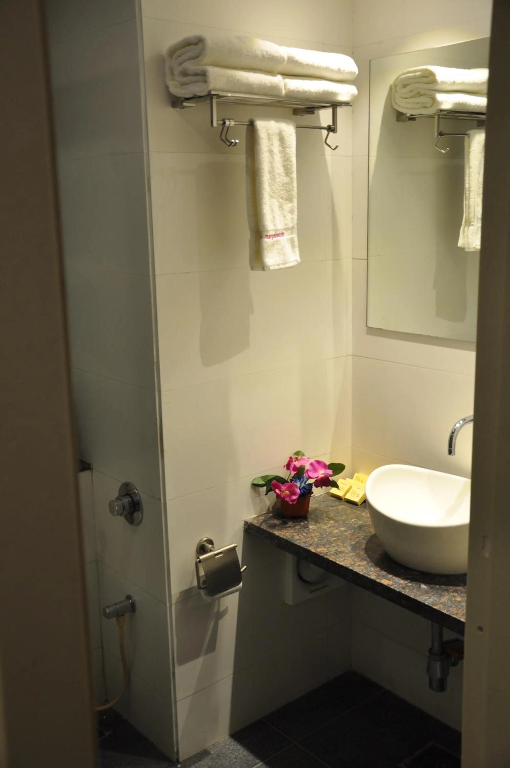 Bathroom in Pride Biznotel Manjusar Vadodara Near Sokhda Lake