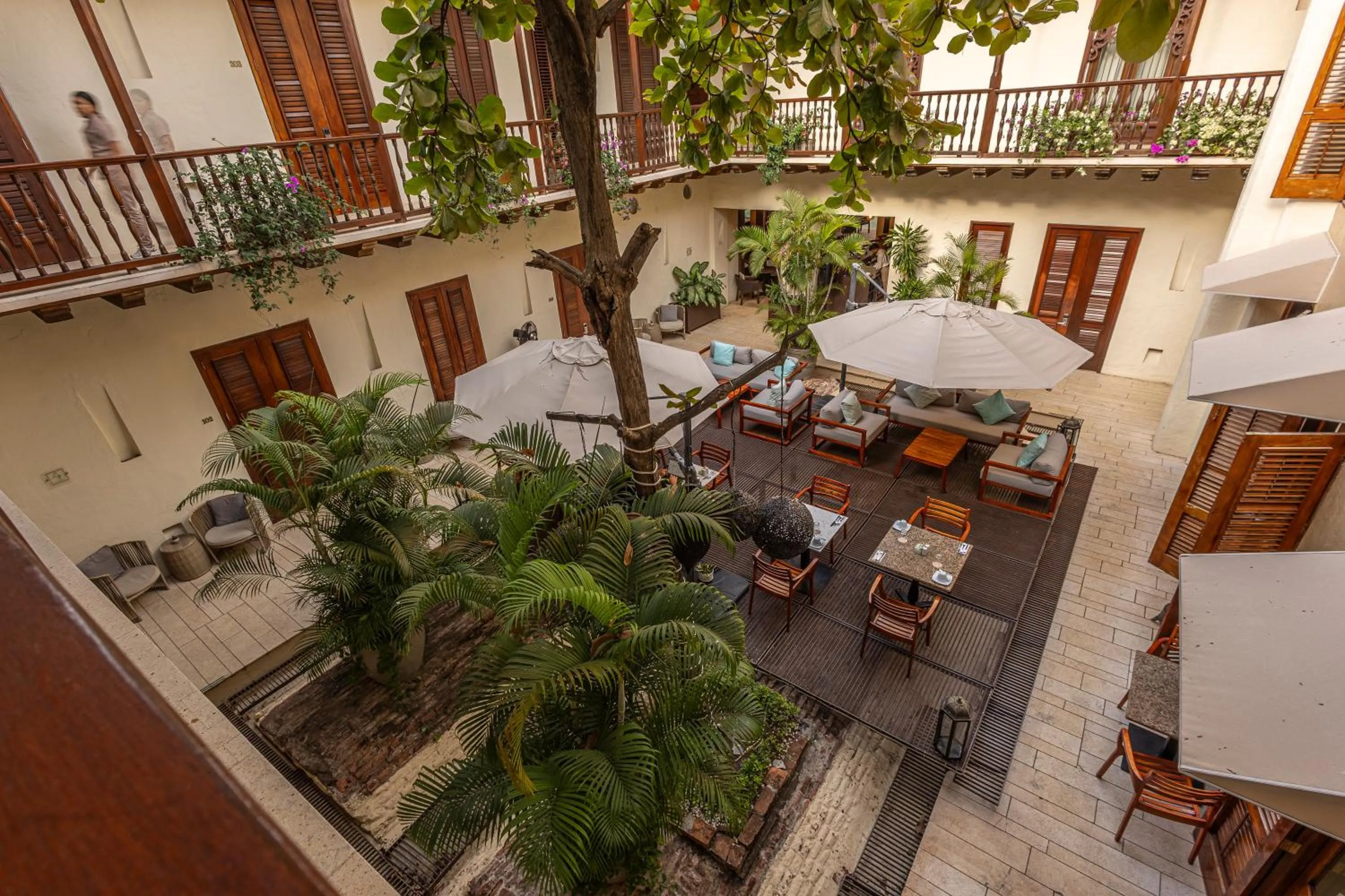 Inner courtyard view in Ananda Hotel Boutique