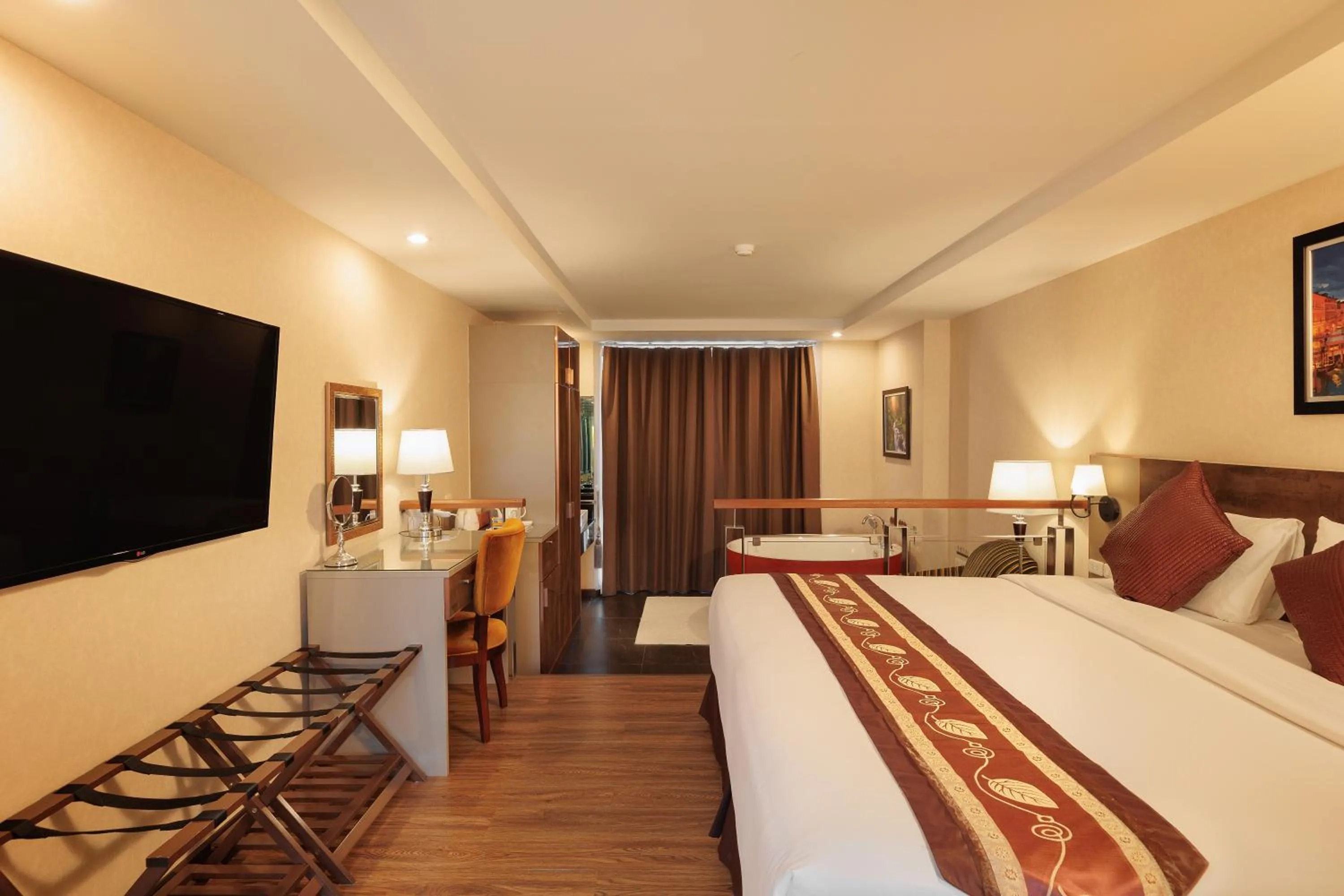 Bed in Le Cannes Hotel