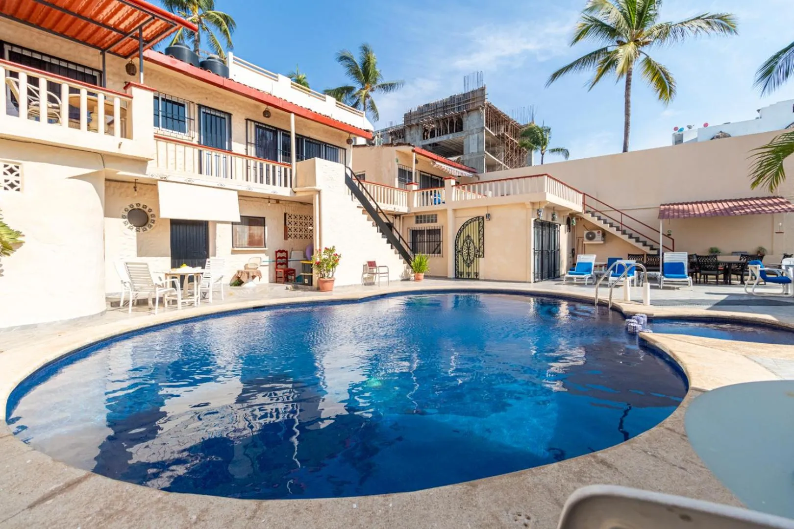 Pool view in Bucerias Beach House