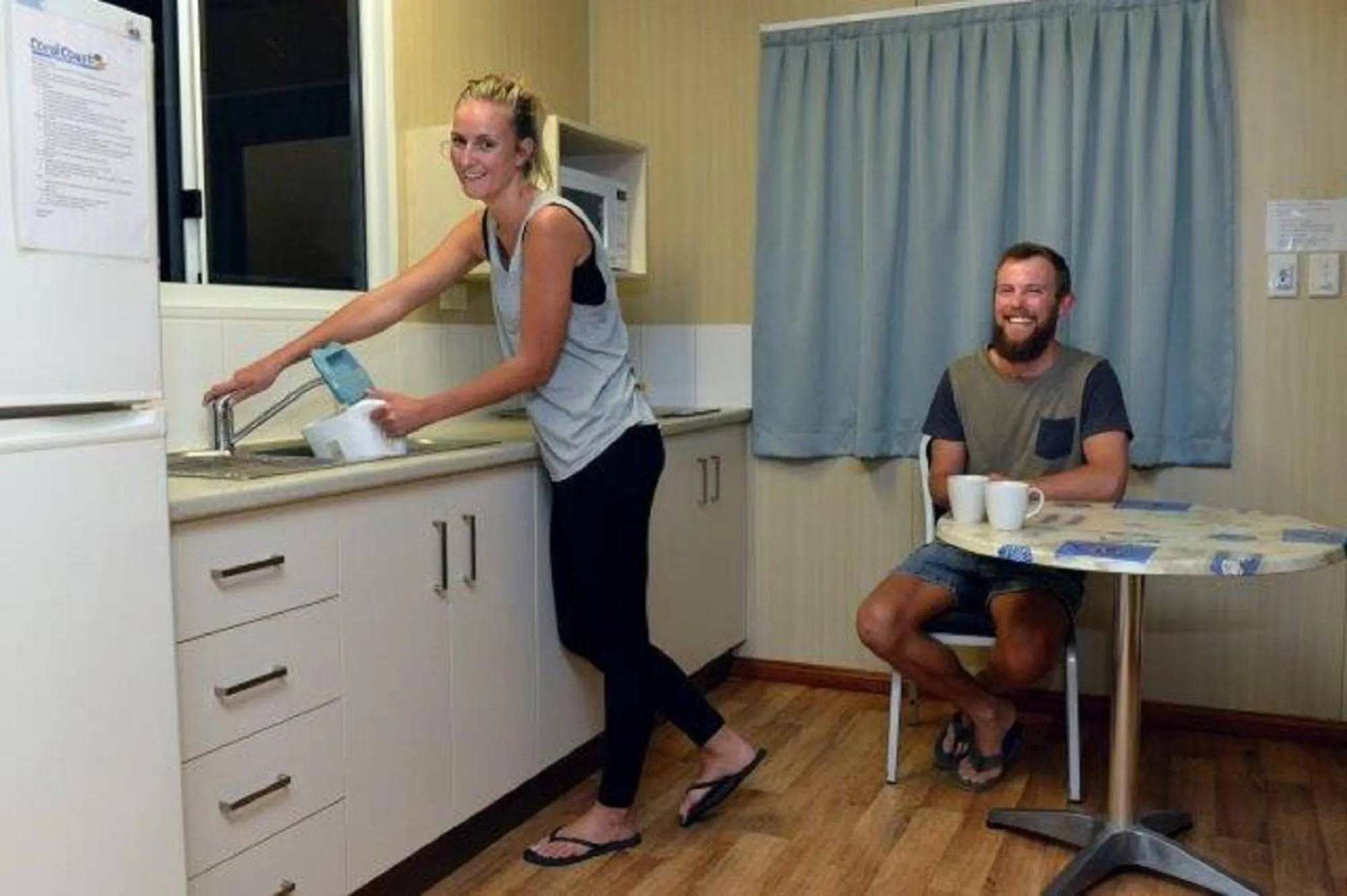 Kitchen or kitchenette in Coral Coast Tourist Park