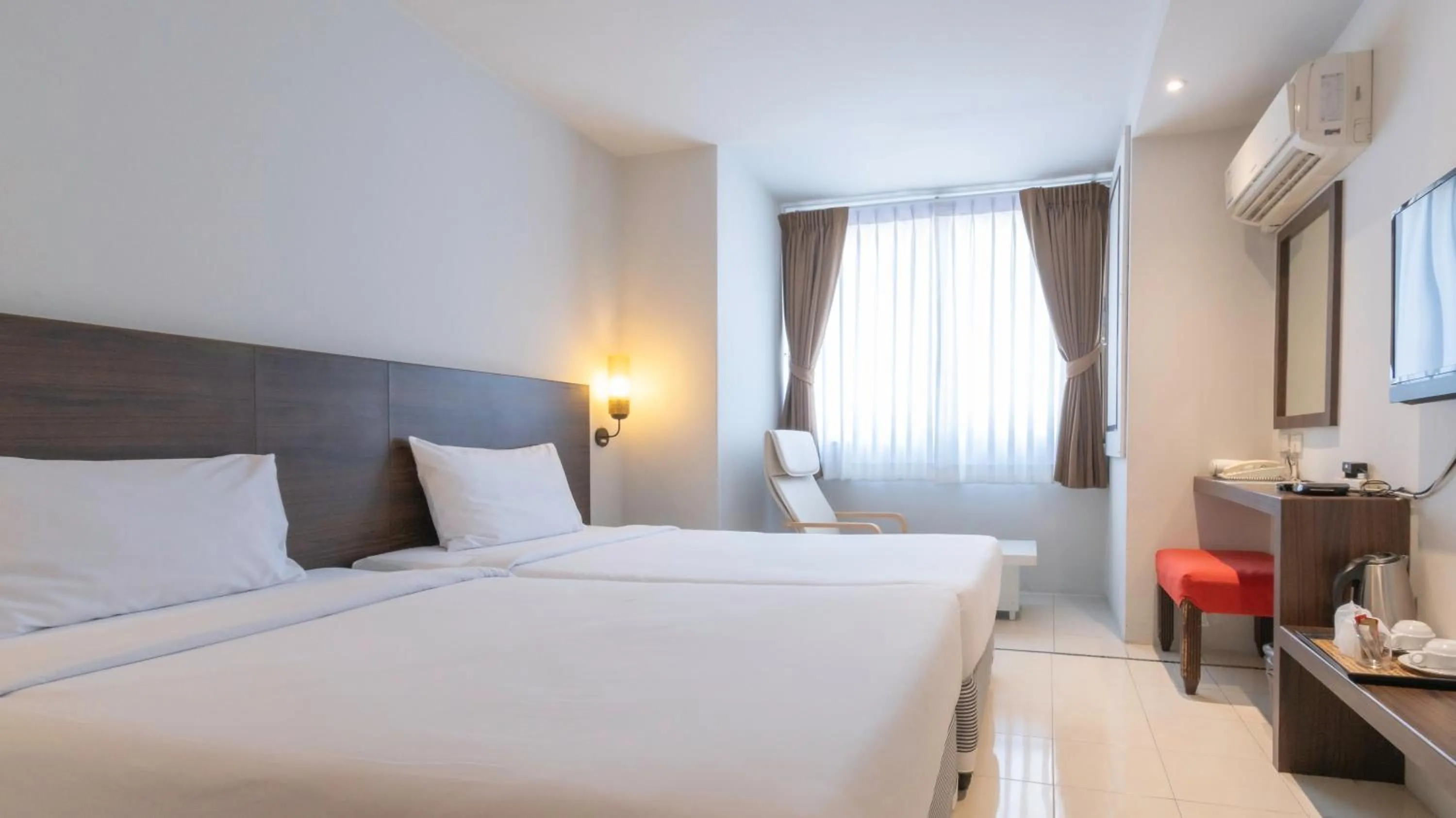 Bed in Pas Cher Hotel de Bangkok