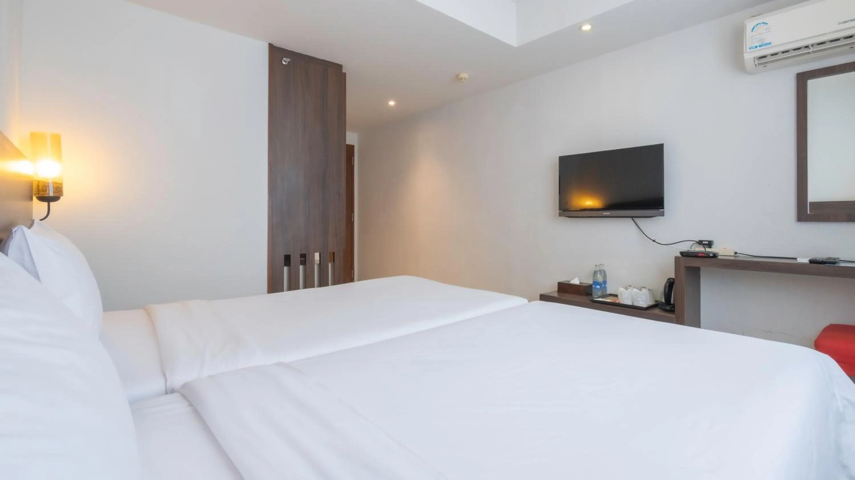 Bed in Pas Cher Hotel de Bangkok