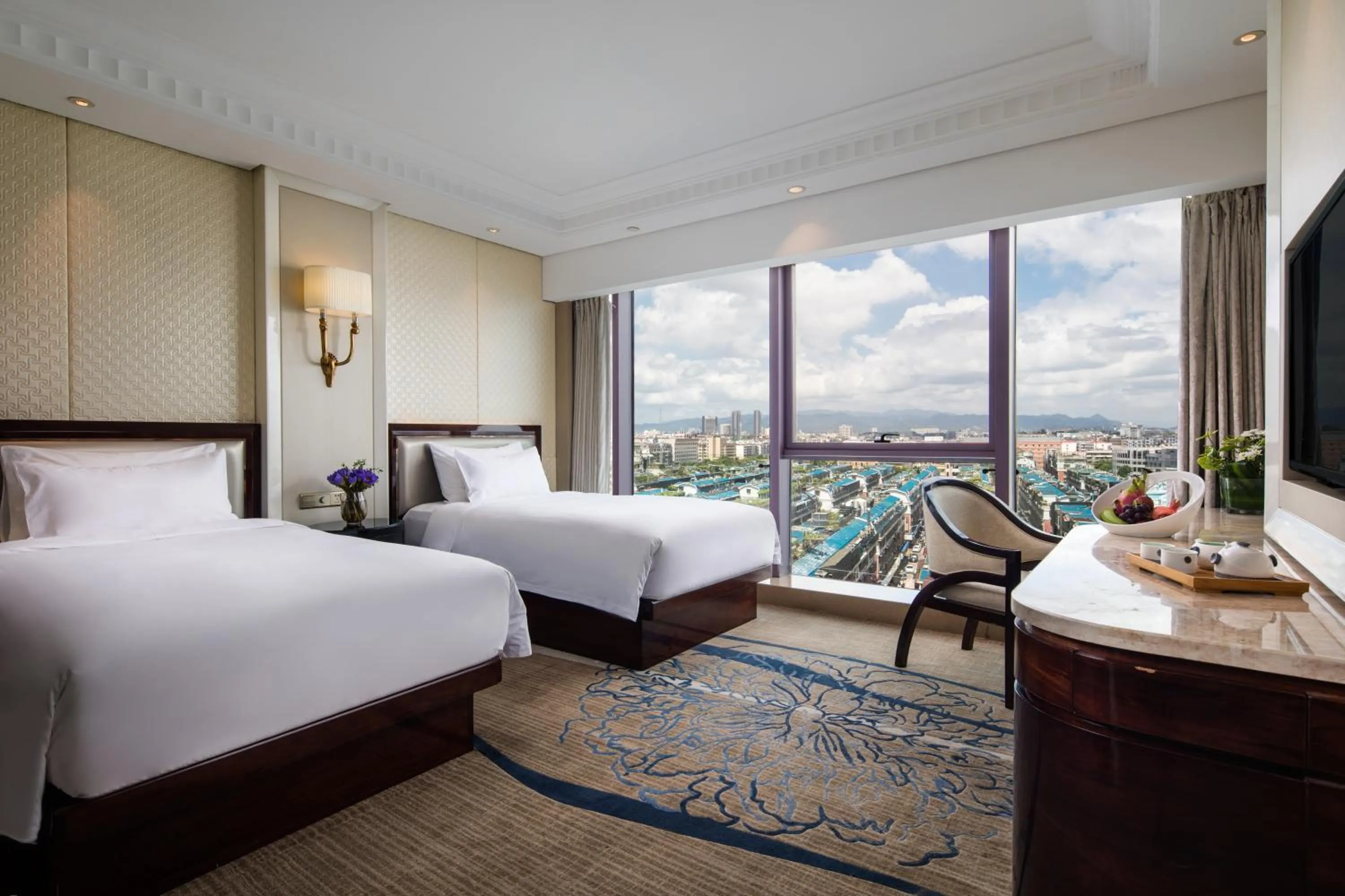 City view, Bed in Kasion International Hotel Yiwu