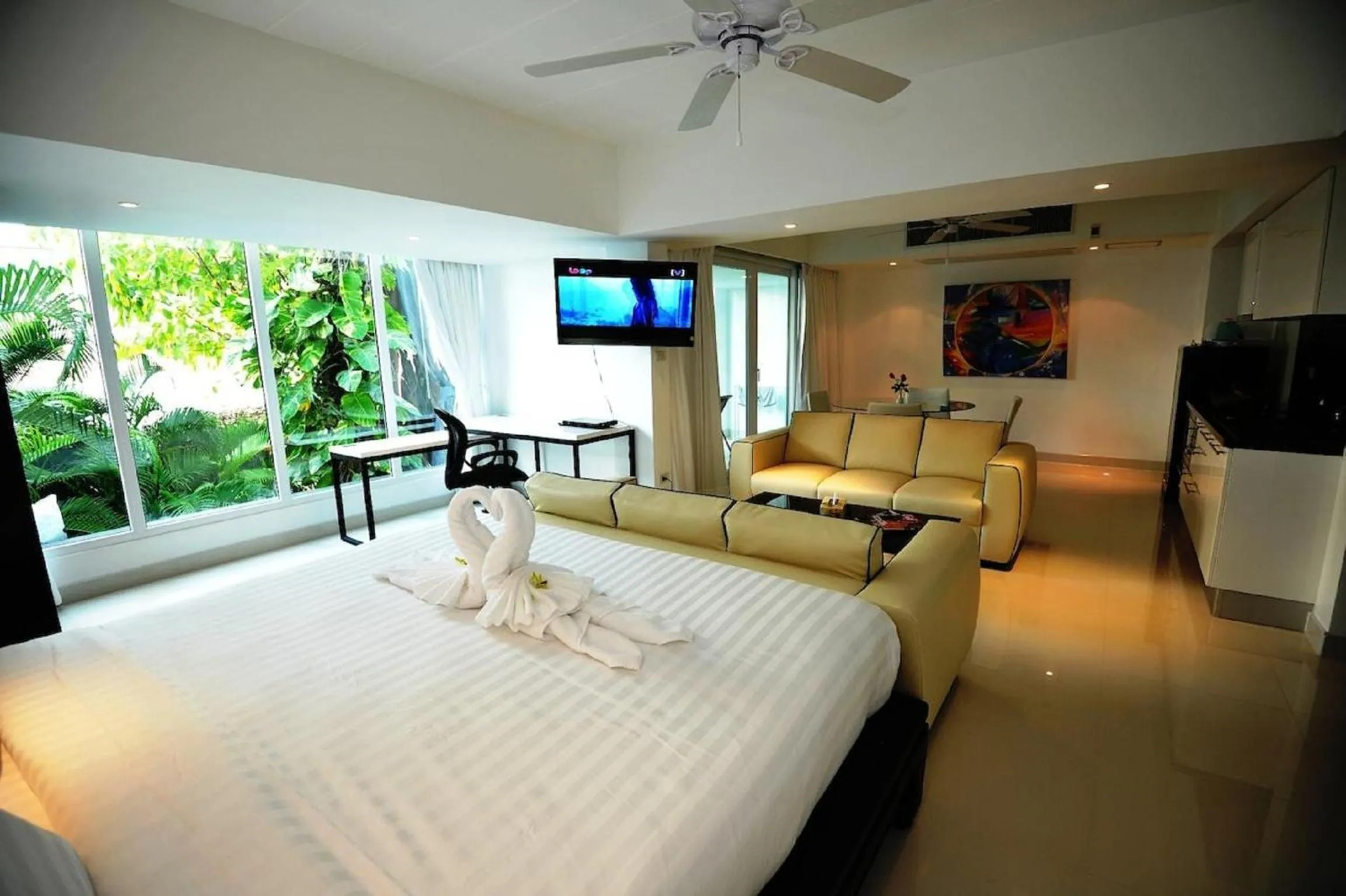 Bed in Siam Palm Residence