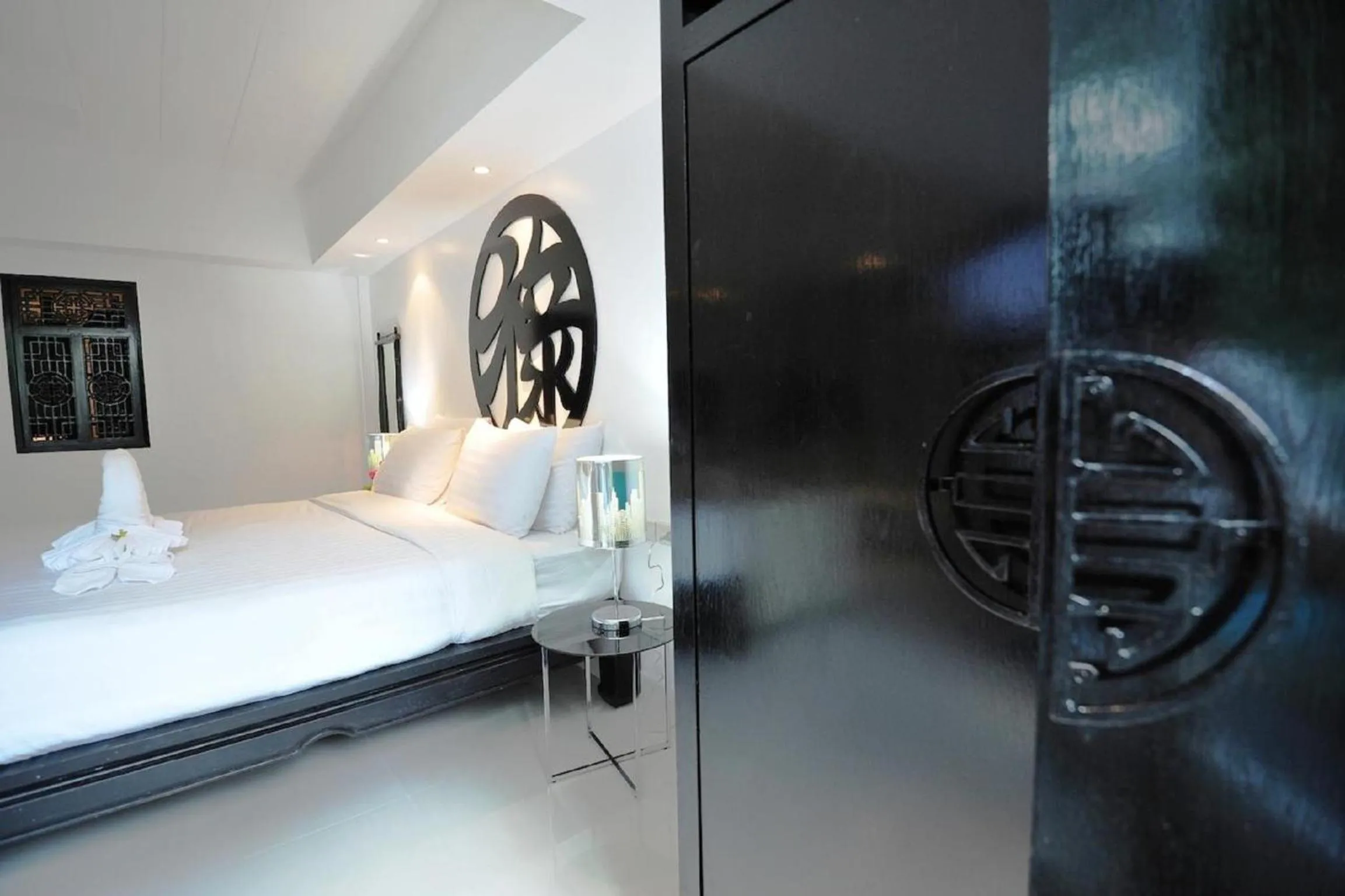 Bedroom, Bed in Siam Palm Residence