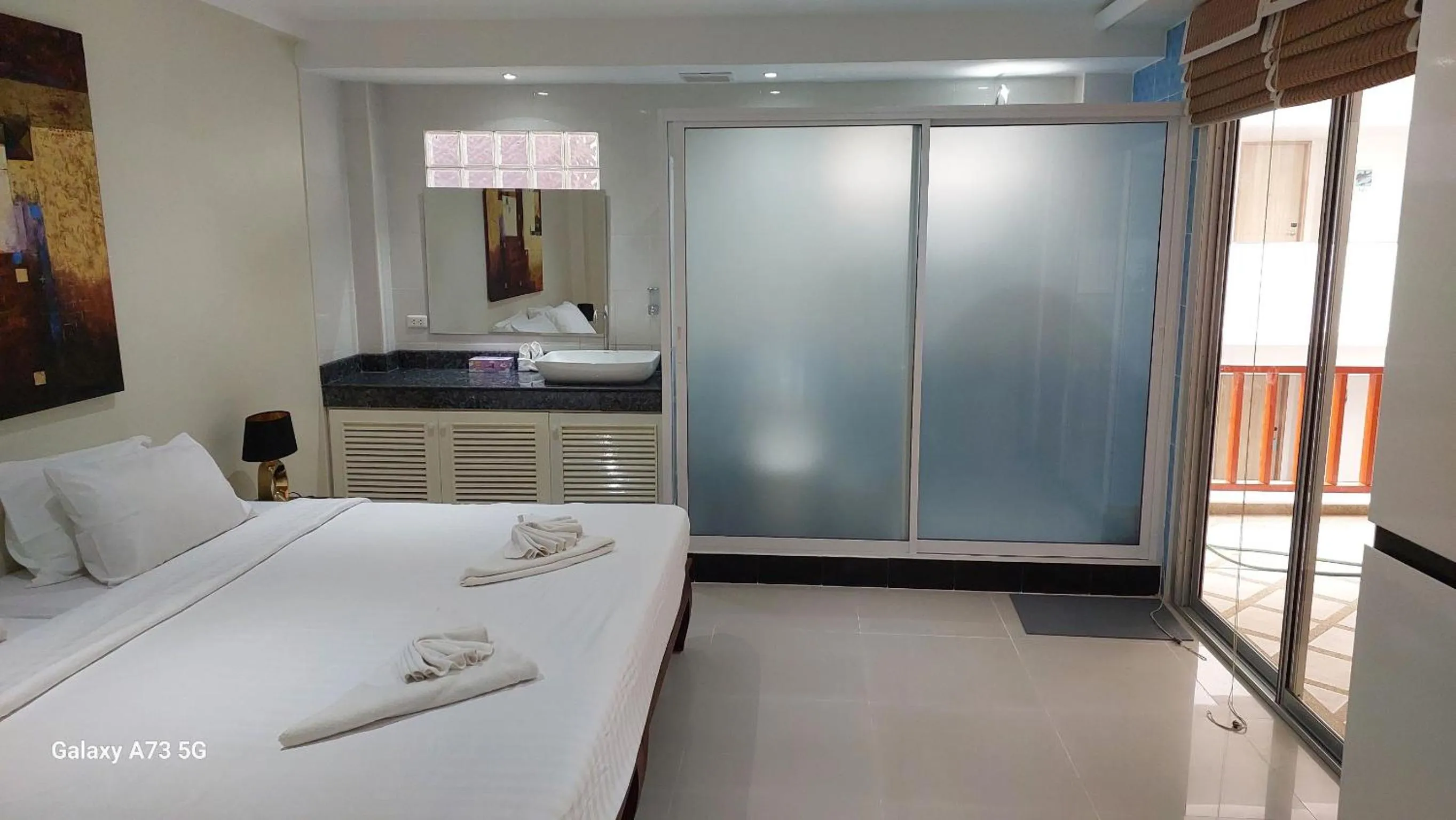 Bedroom, Bed in Siam Palm Residence
