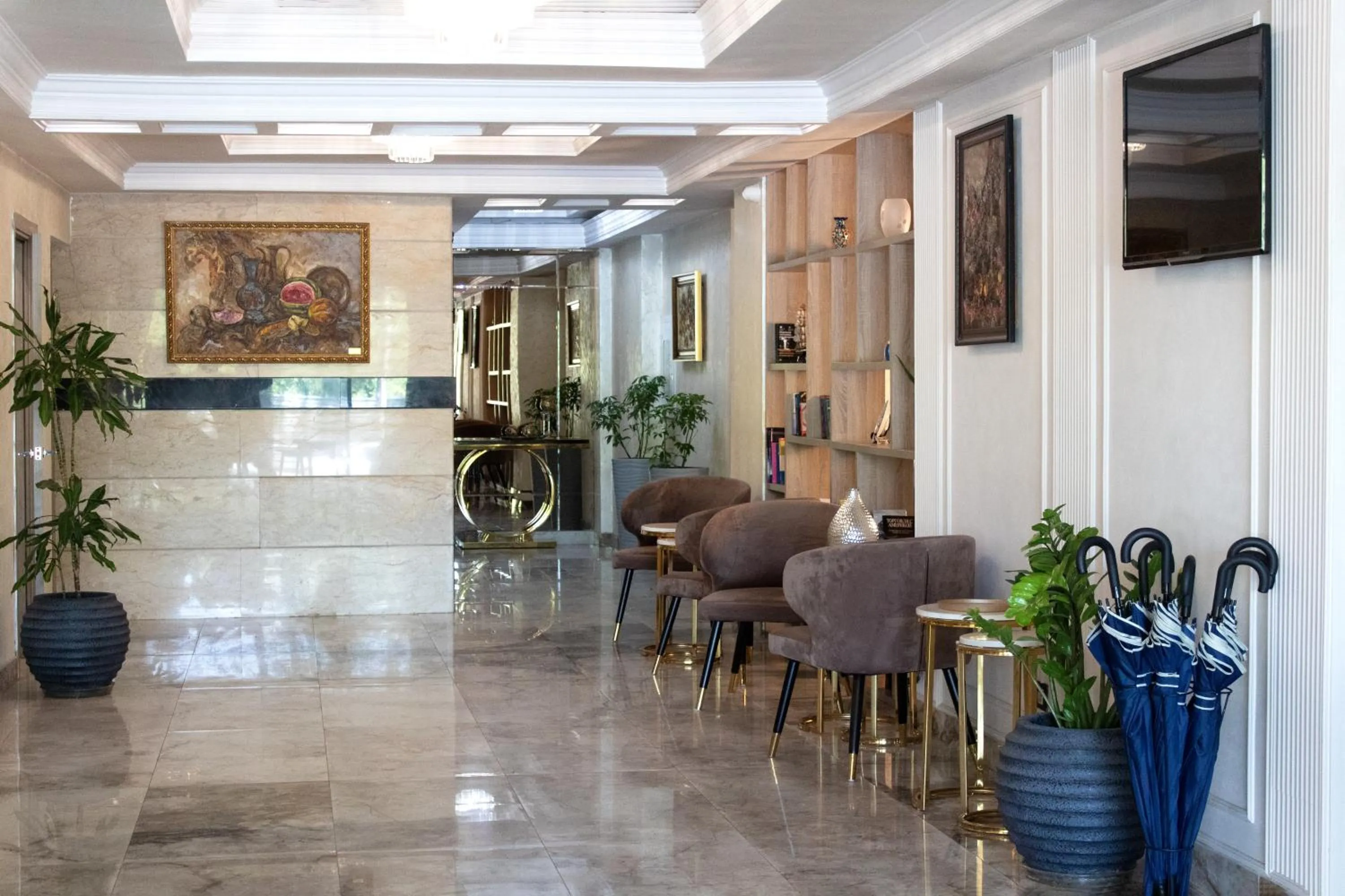 Lobby or reception in Orient Hotel Bishkek