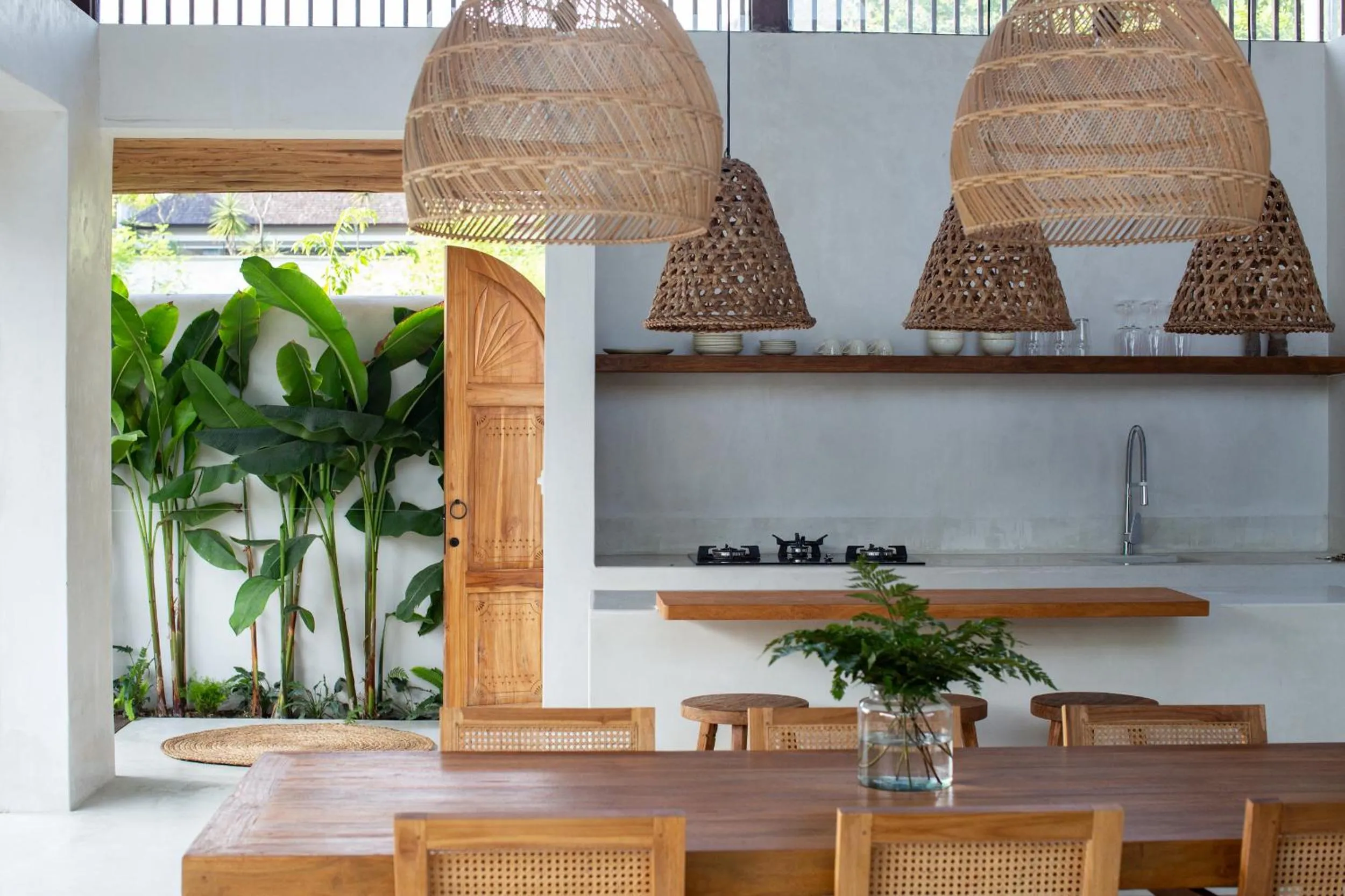 Kitchen or kitchenette in Las Lunas Villas Canggu