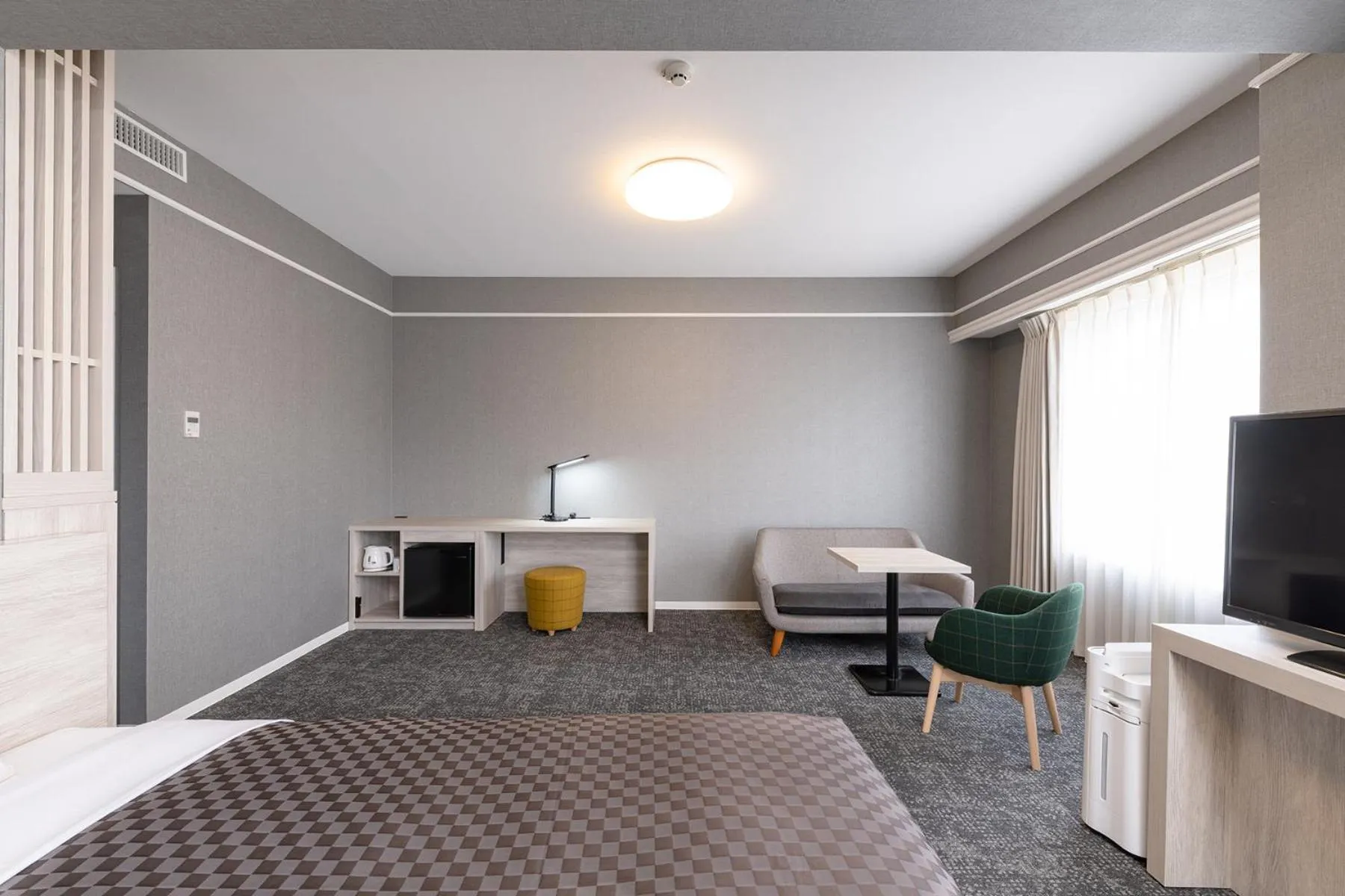 Photo of the whole room, Bed in The OneFive Garden Kurashiki