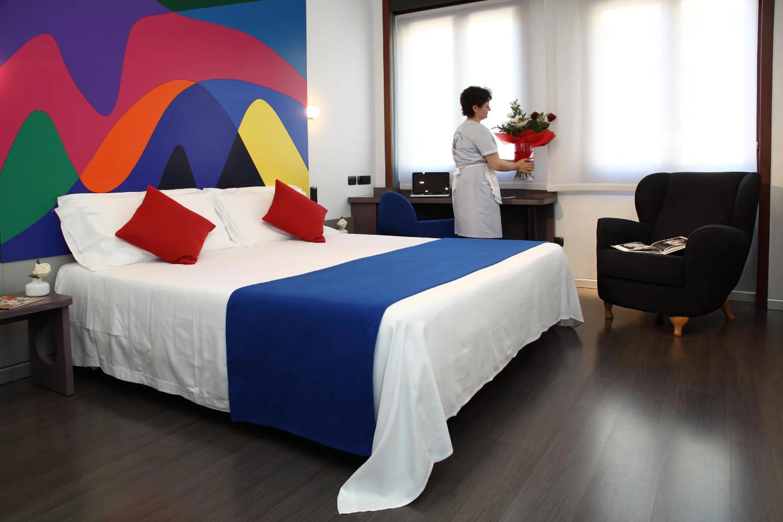 Bedroom, Bed in Hotel Mediolanum