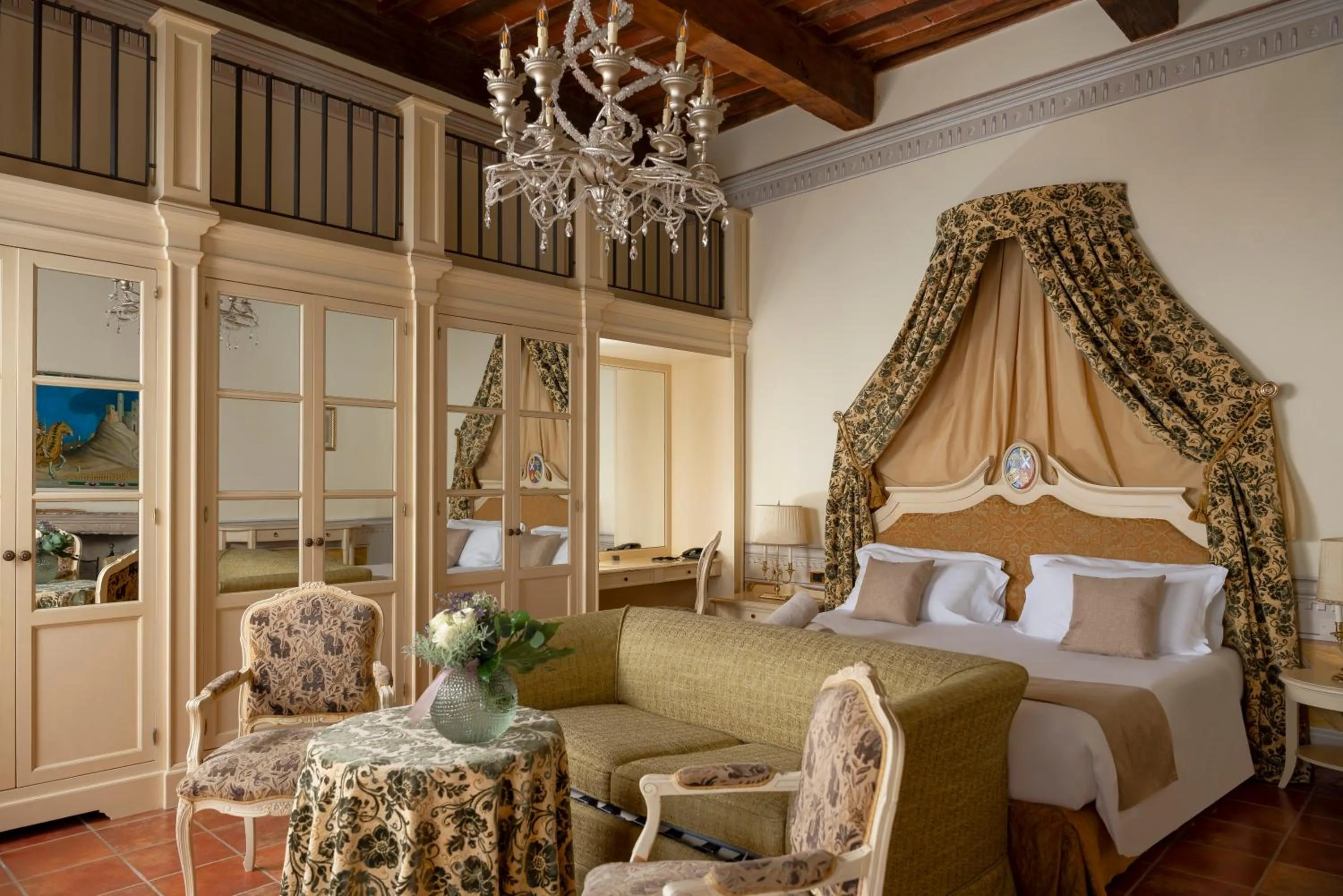 Bed in Castello di Leonina Relais - Adults Only