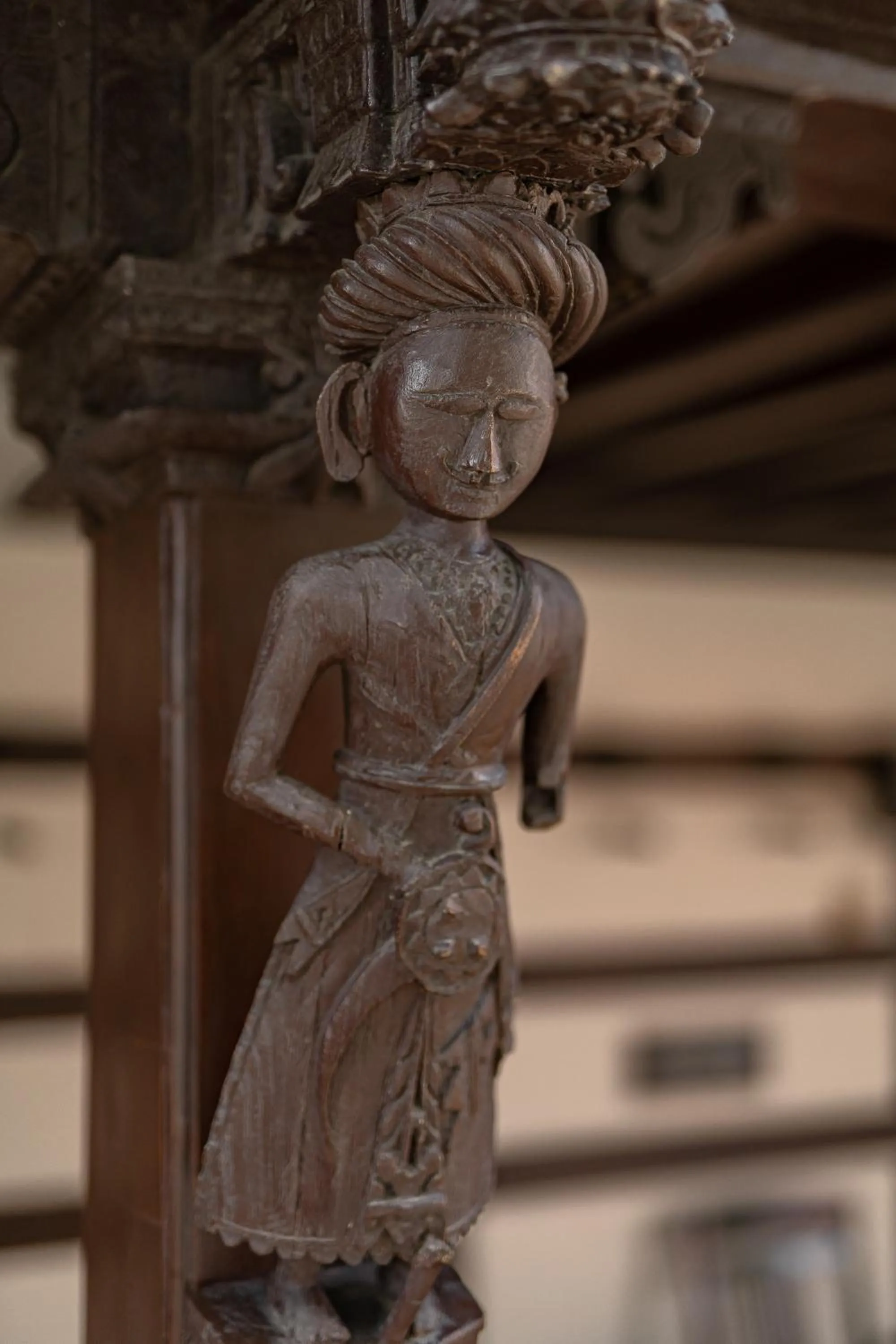 Decorative detail in Tree of Life Darbargadh Dared