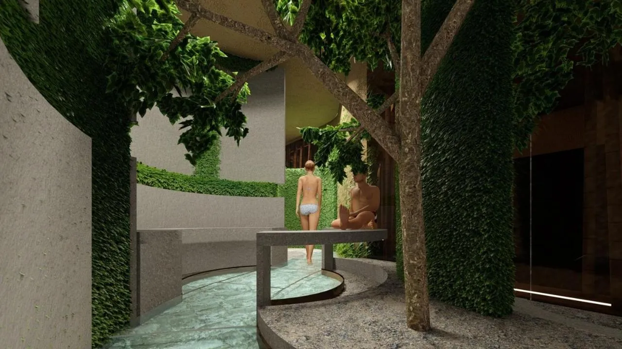 Sauna in Hotel Villa del Bosco