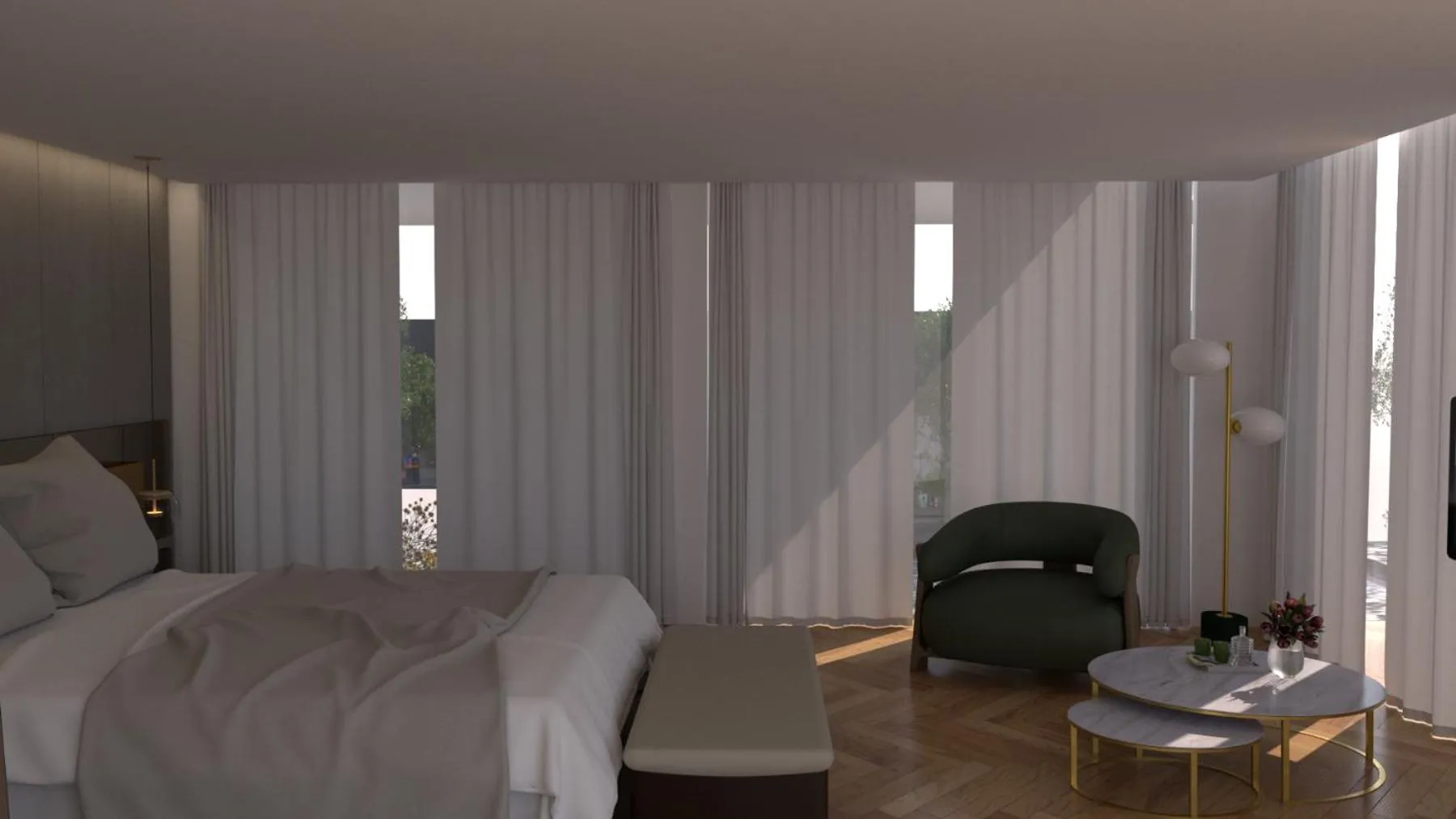 Bed in Hotel Villa del Bosco