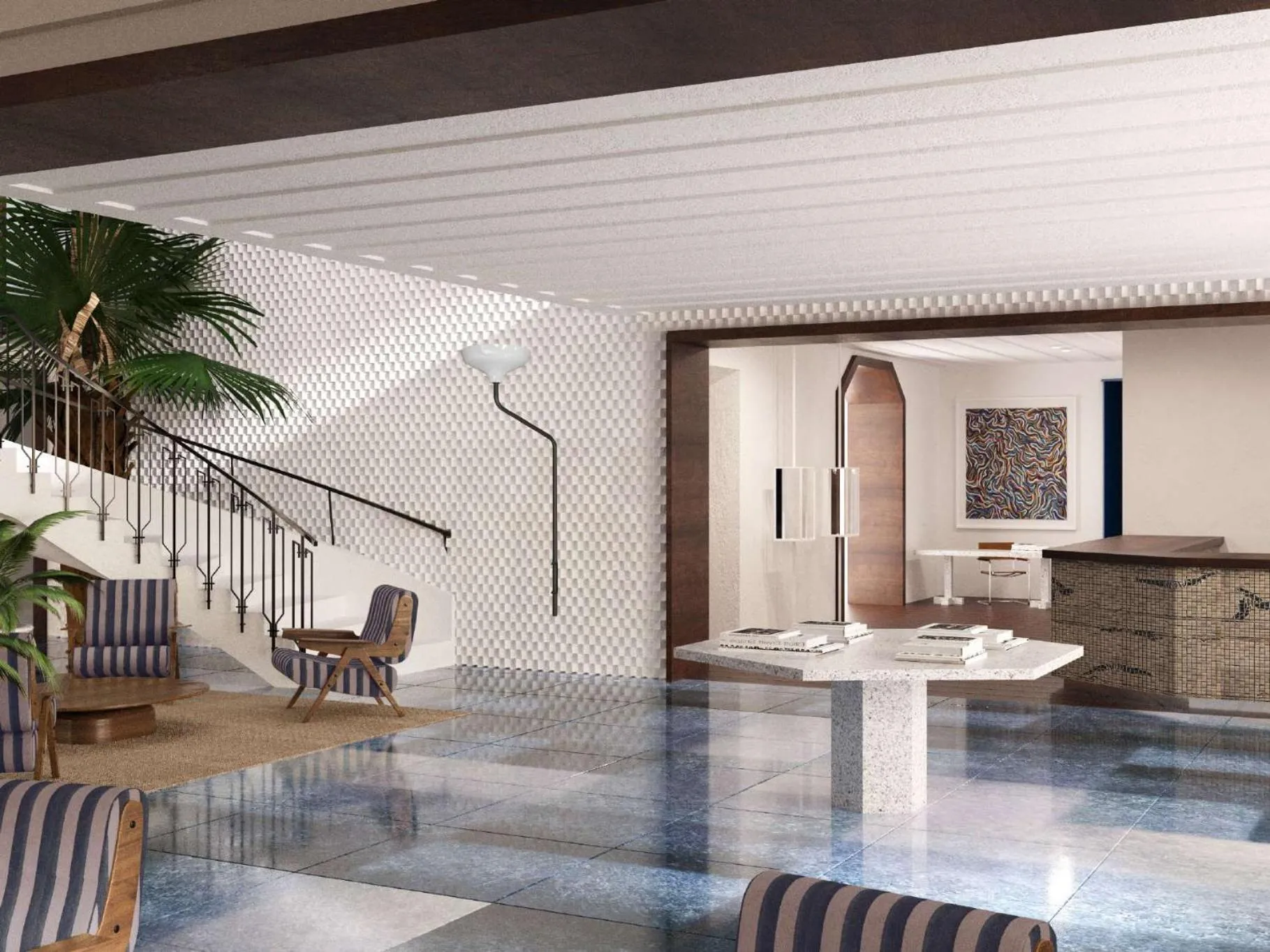 Lobby or reception in Grand Hotel Flora