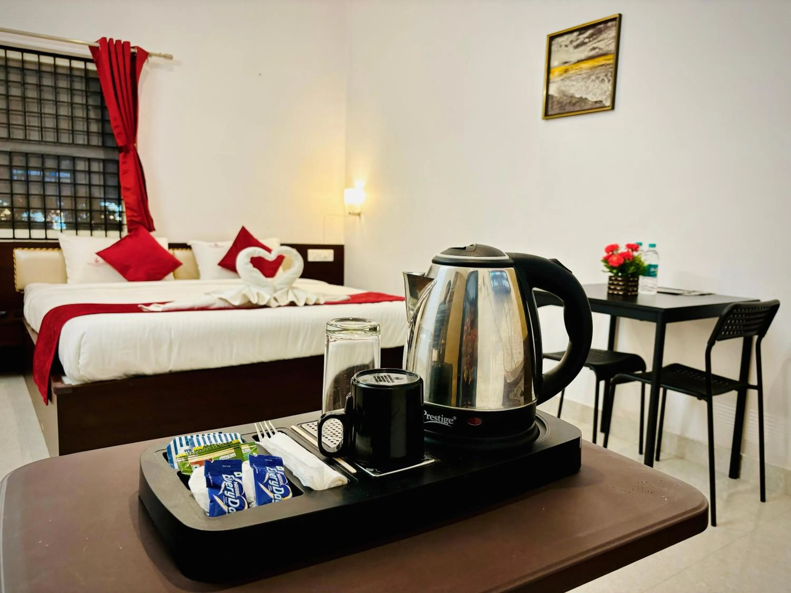 Bed in Sai Shreyas Residency, Boutique Hotel near Bangalore Airport