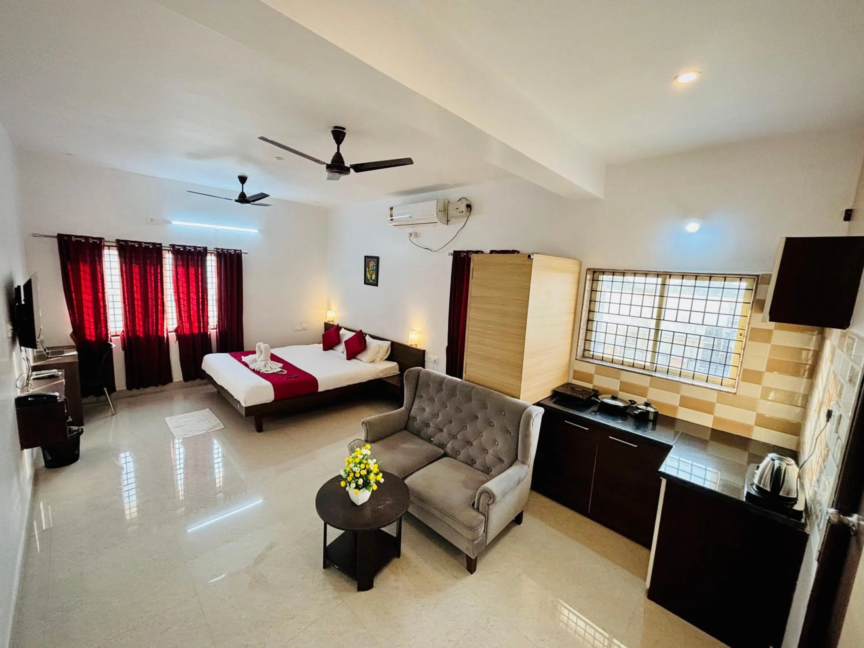 Bed in Sai Shreyas Residency, Boutique Hotel near Bangalore Airport