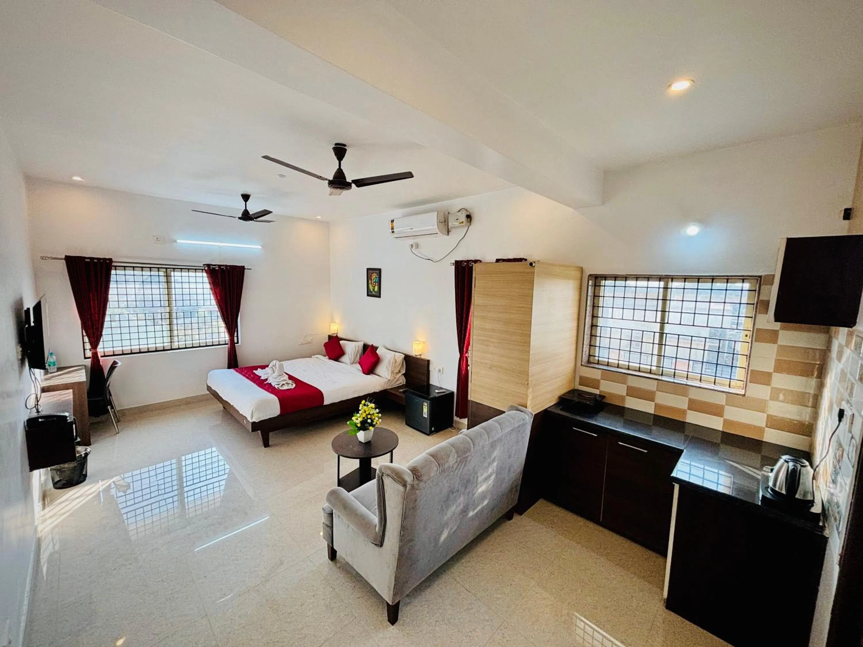 Bed in Sai Shreyas Residency, Boutique Hotel near Bangalore Airport