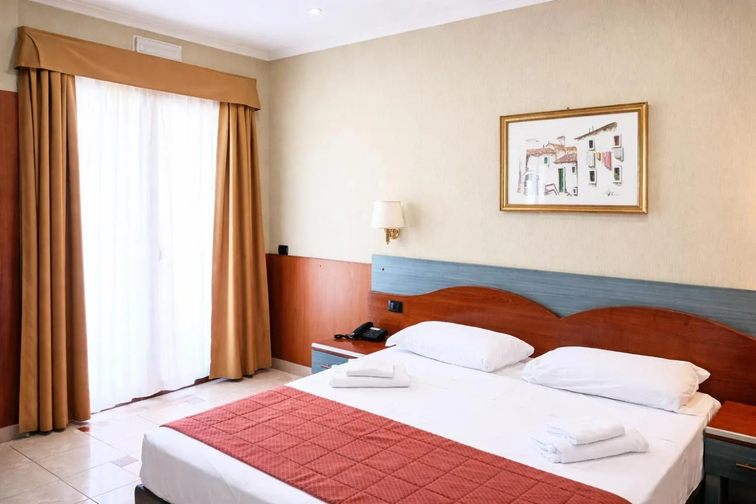 Bed in Hotel Riviera Fiumicino