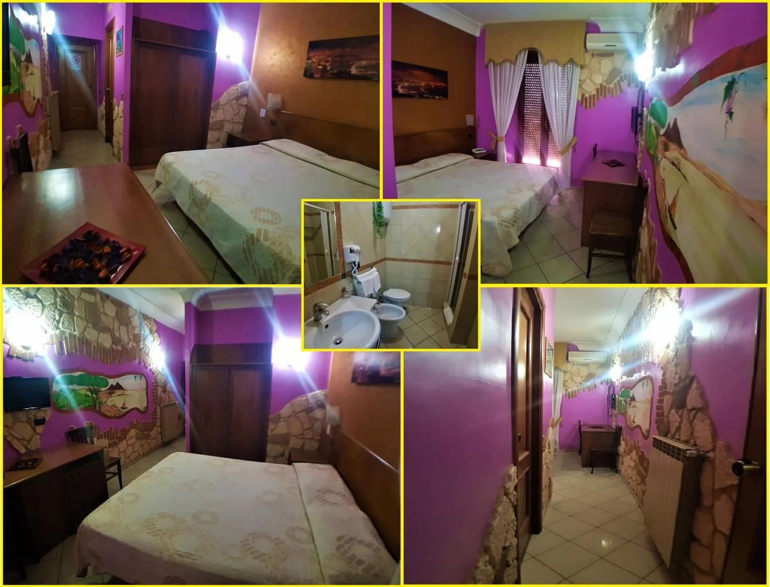 Bed in Hotel Ginevra