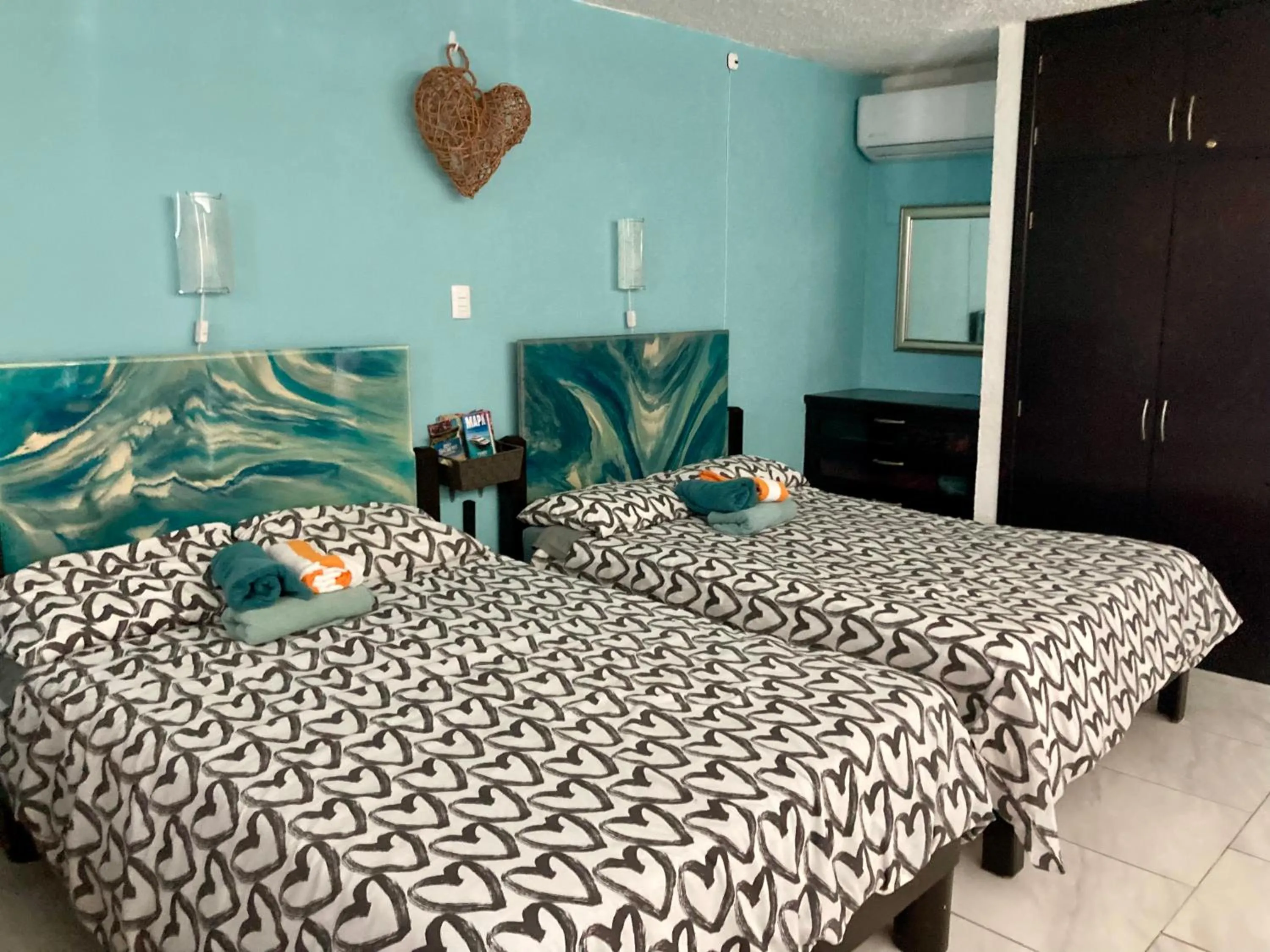Bed in Cancun Oceanfront, Entire Apartment