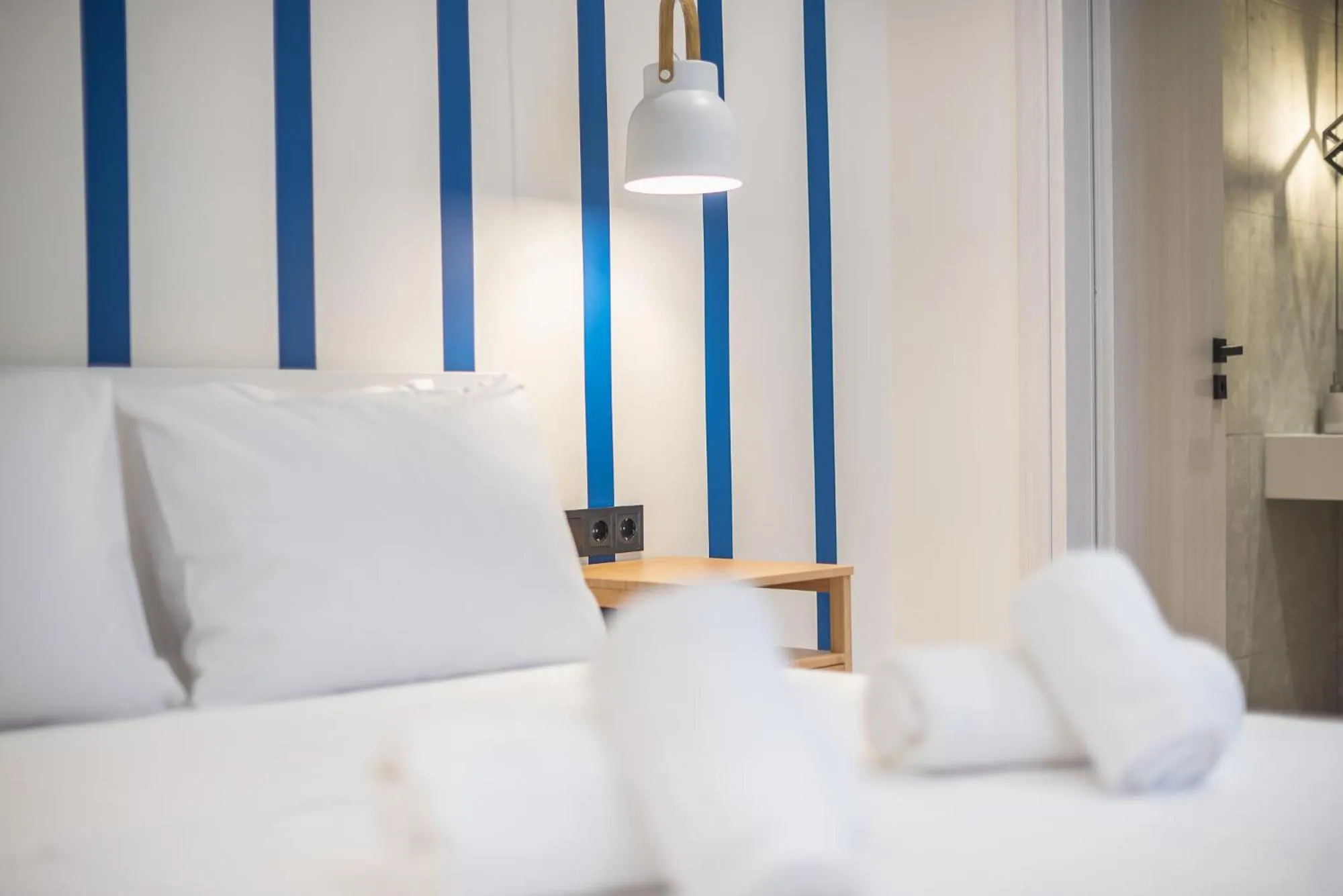 Bed in The Asprogeraka - self check-in rooms