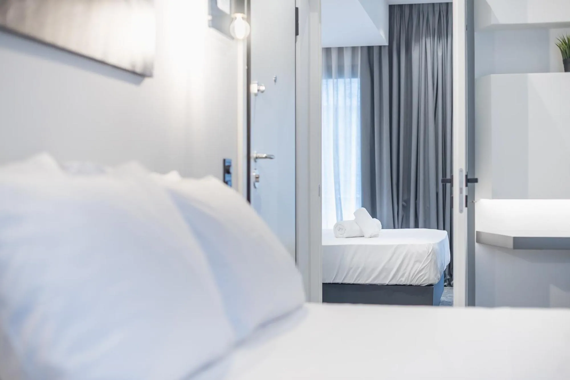 Bed in The Asprogeraka - self check-in rooms