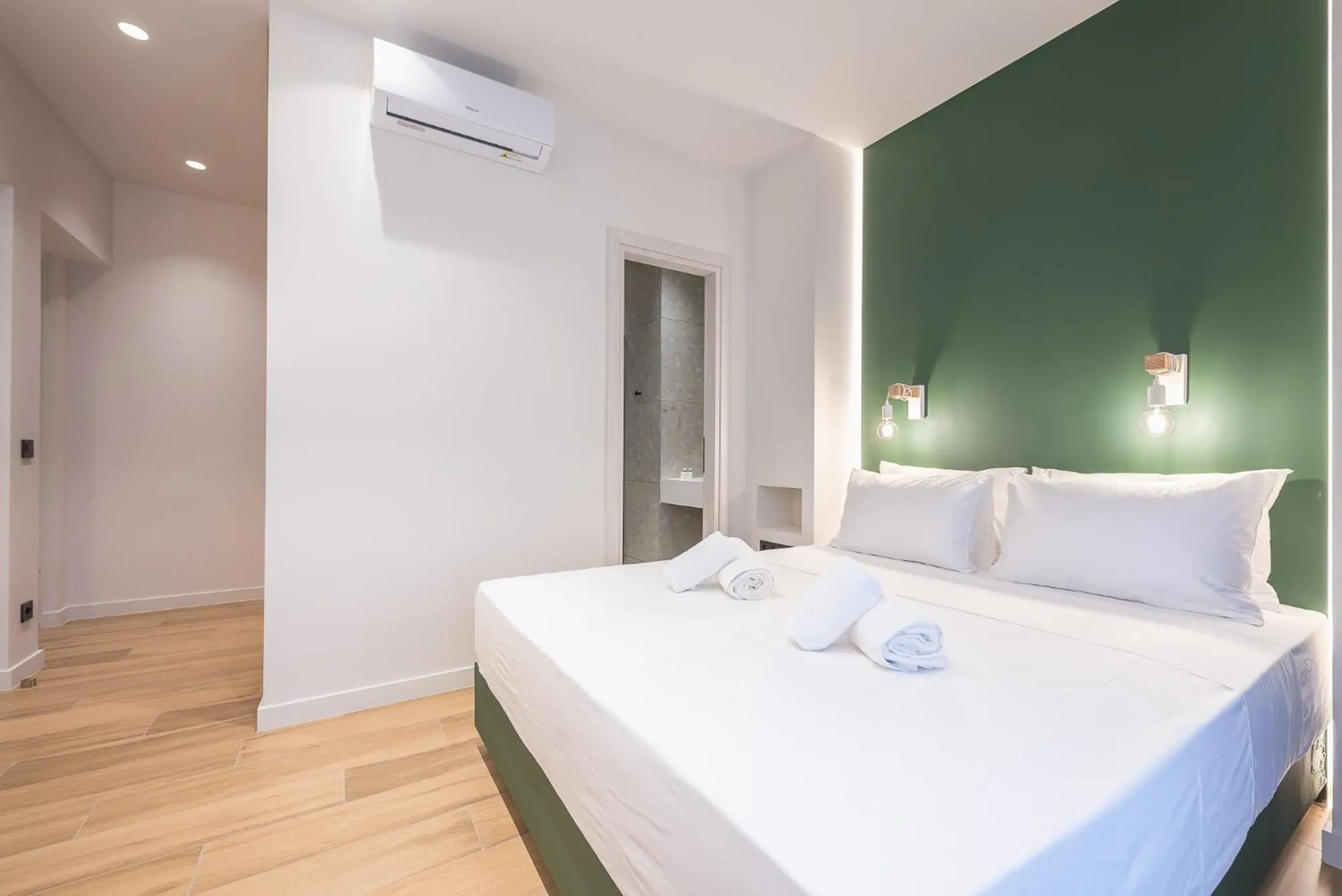 Bed in The Asprogeraka - self check-in rooms