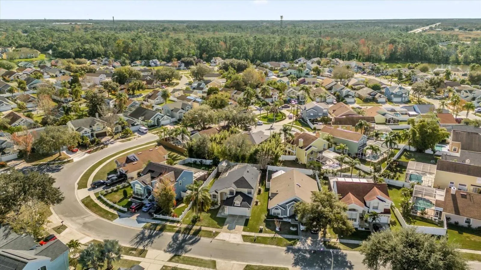 Bird's eye view in Elegant Villa Pool Fun Game Room Near Disney