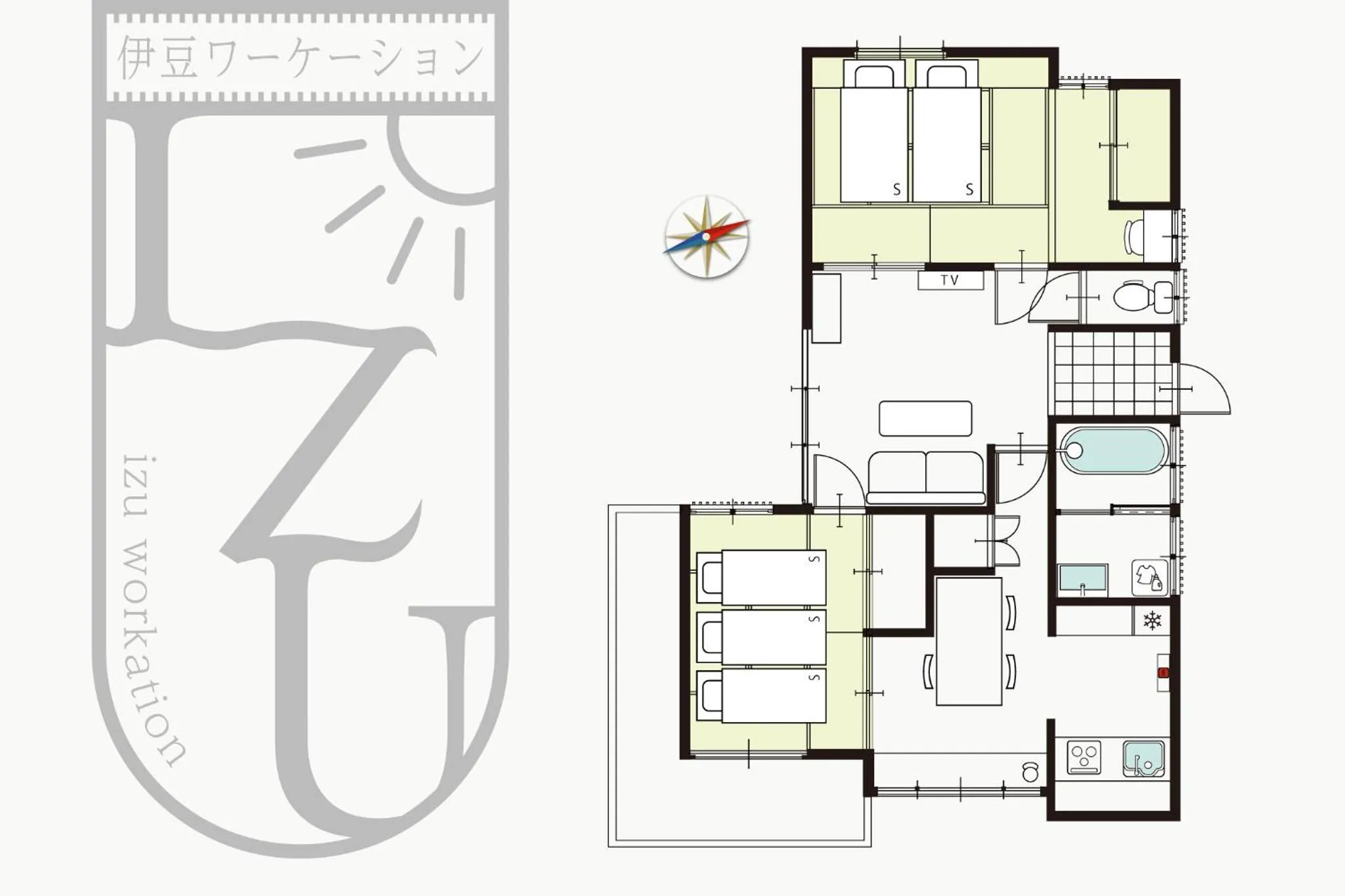 Floor plan in 伊豆ワーケーション Izu Workation