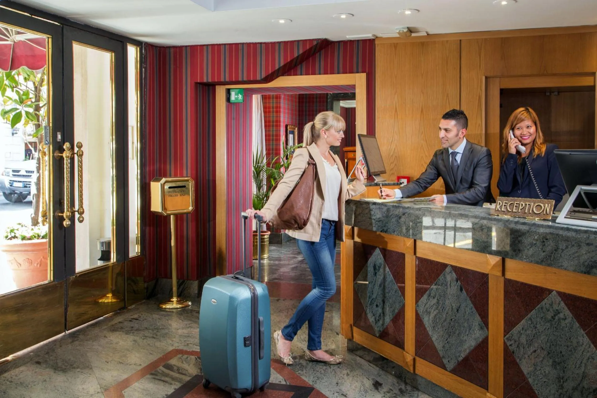 Lobby or reception in Hotel Morgana