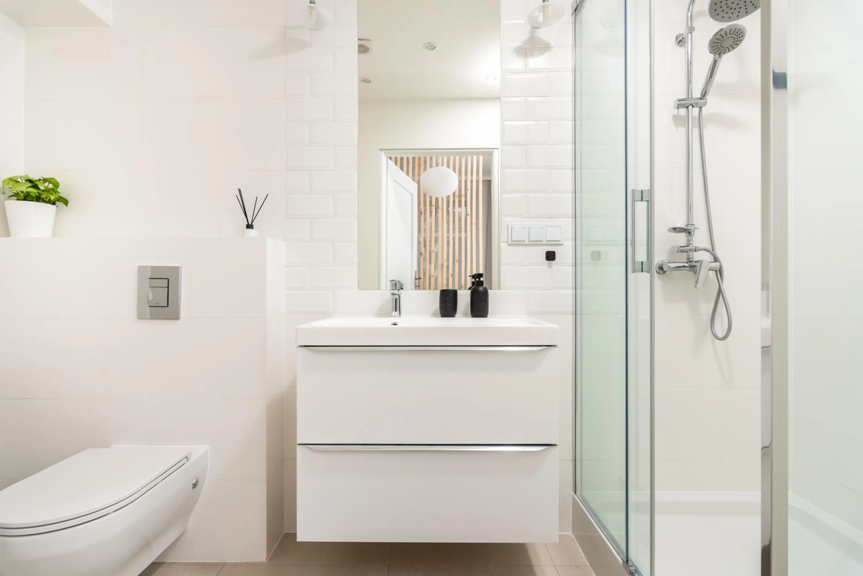 Shower in Modern Centrally Located Apartments - by Upstairs