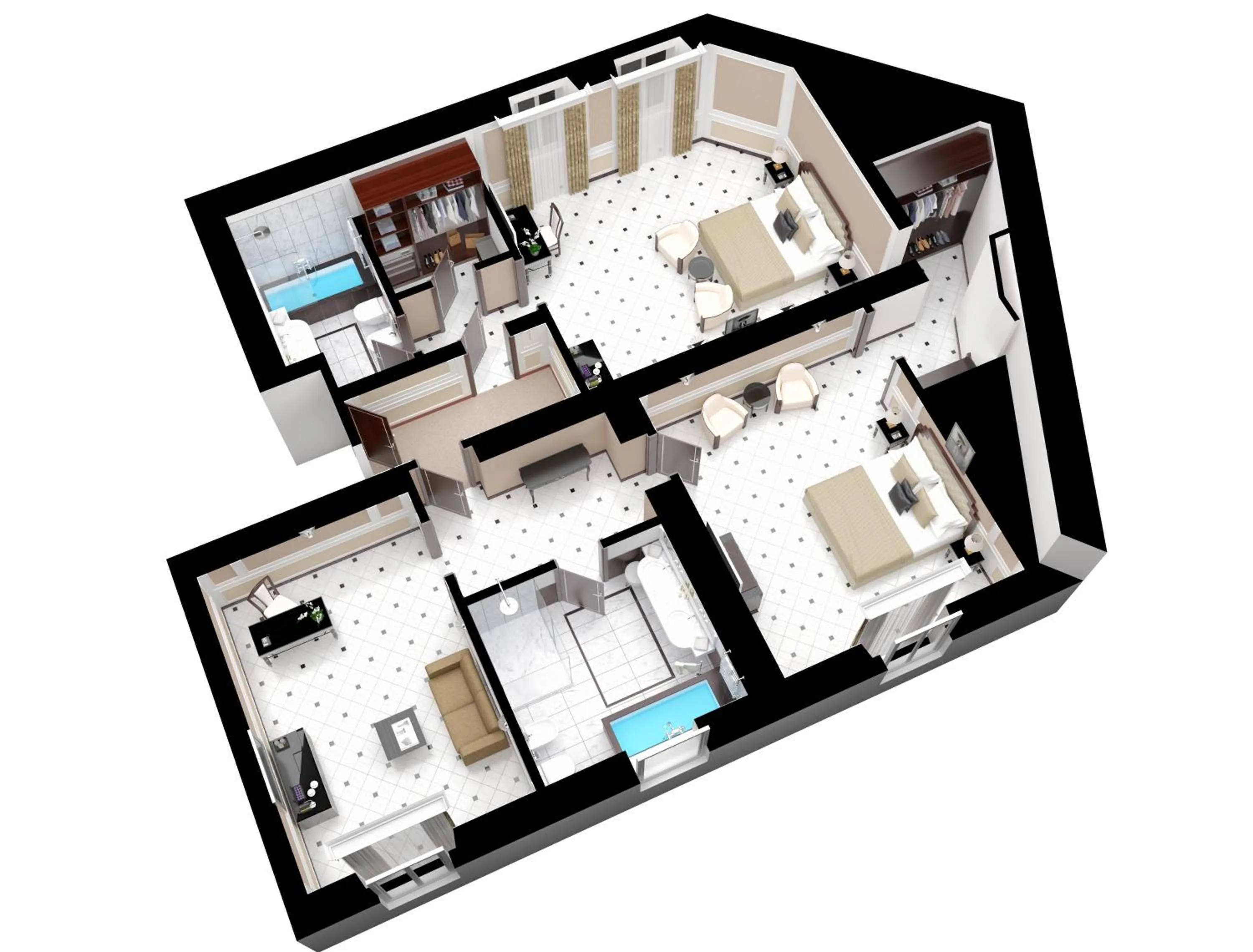 Floor plan in Baglioni Hotel Regina - The Leading Hotels of the World