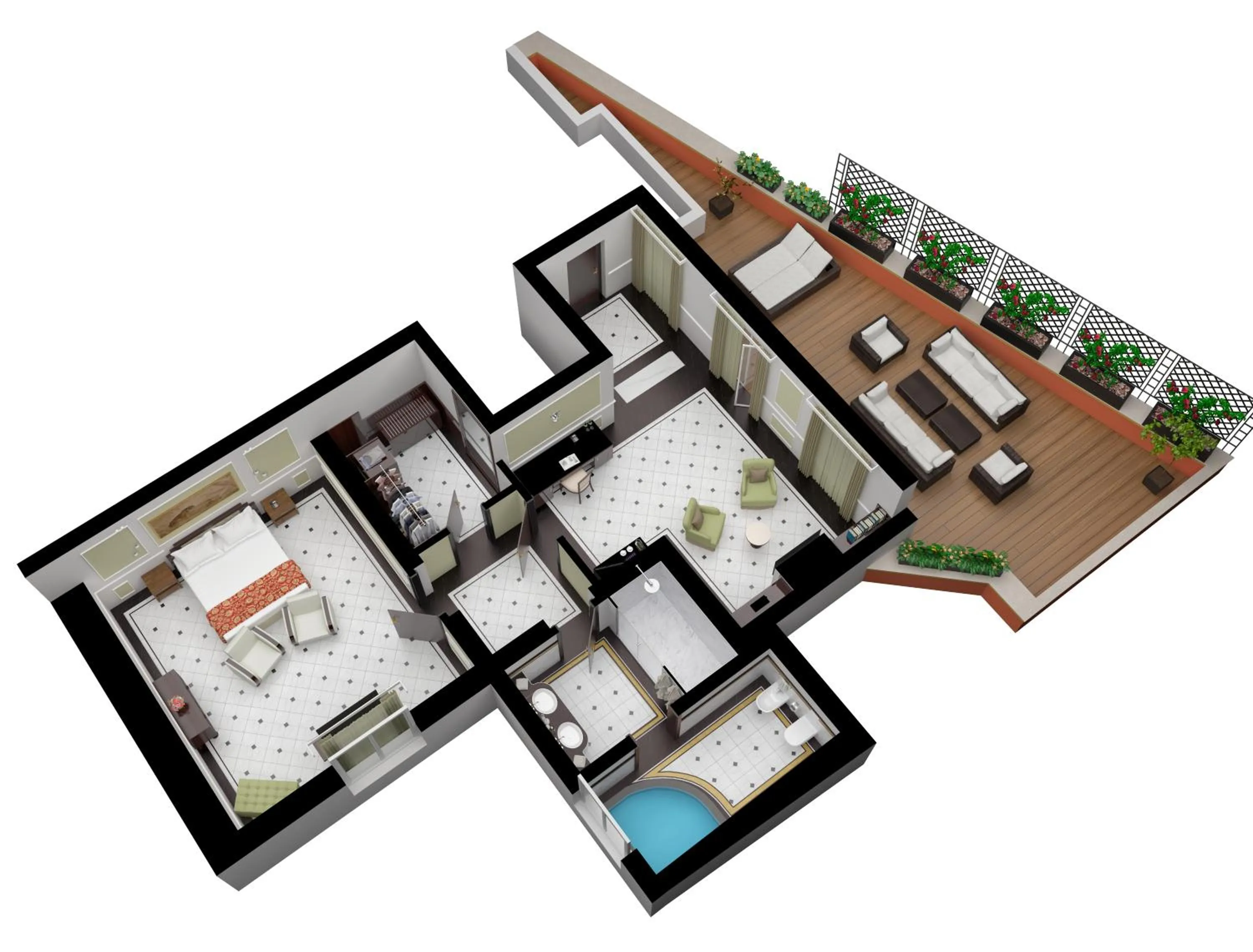 Floor plan in Baglioni Hotel Regina - The Leading Hotels of the World