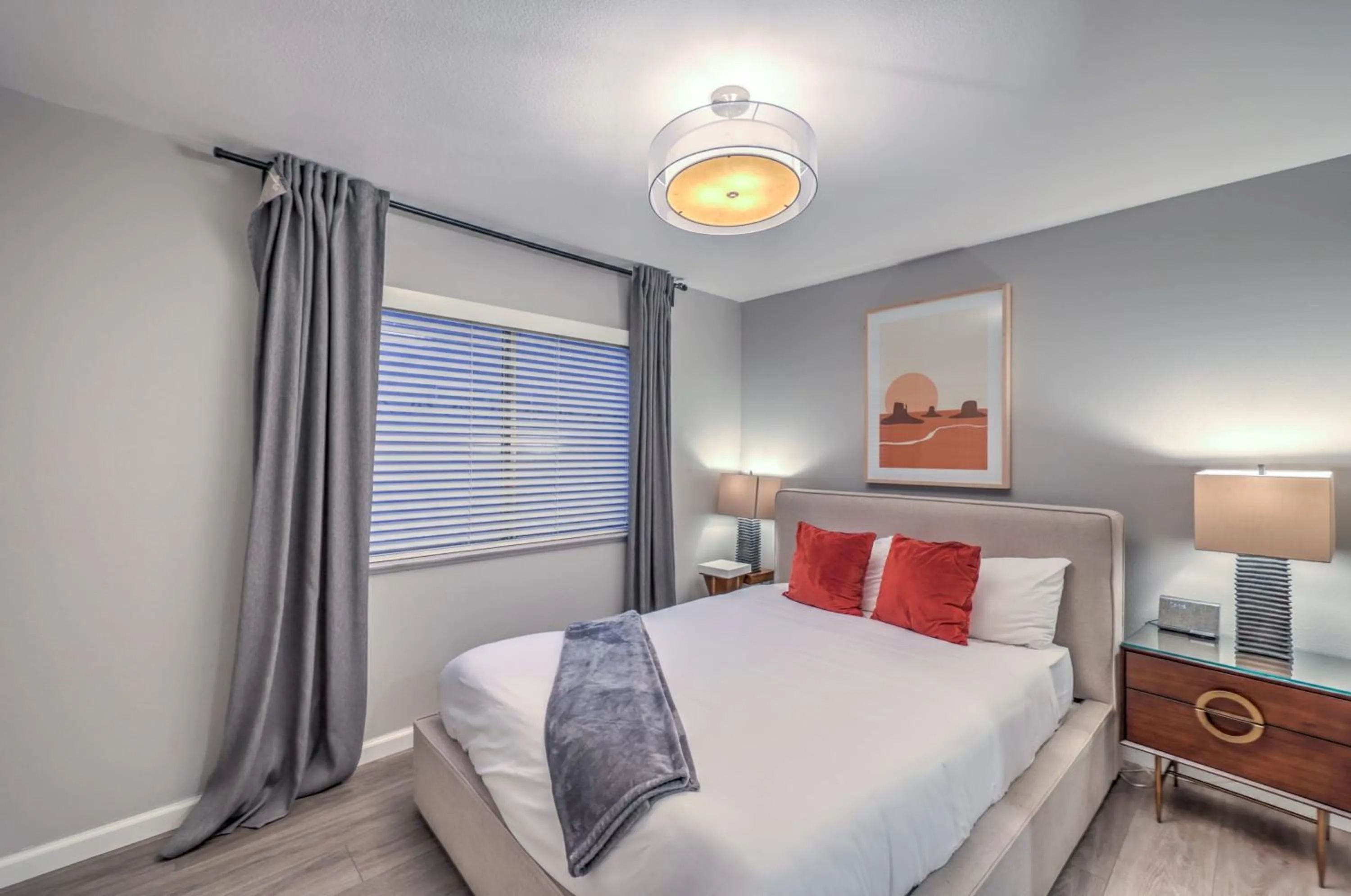 Bed in Sunset Swim, Luxury Vegas Villa with Pool, Hot Tub