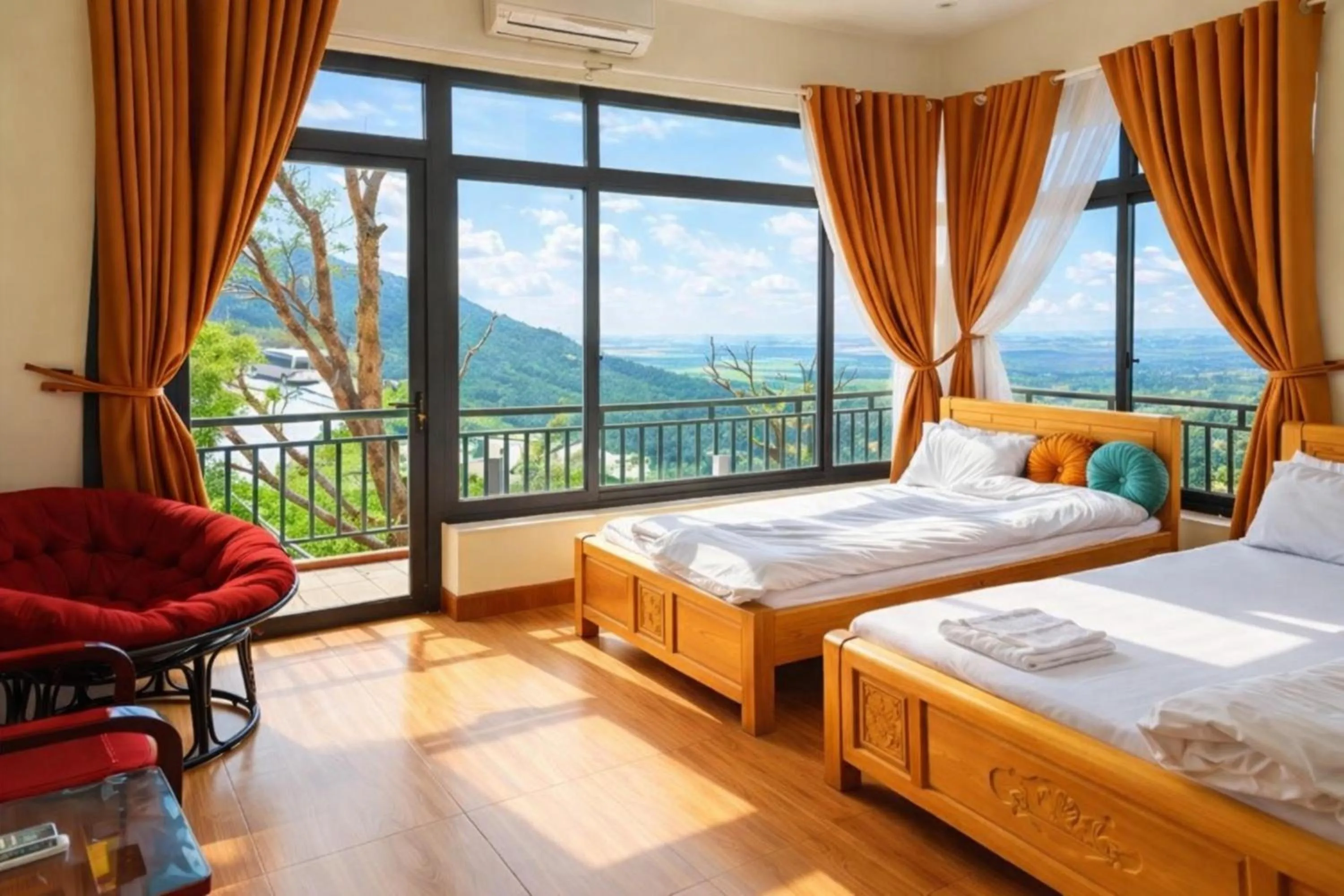 Bed in Sun Villa Tam Đảo