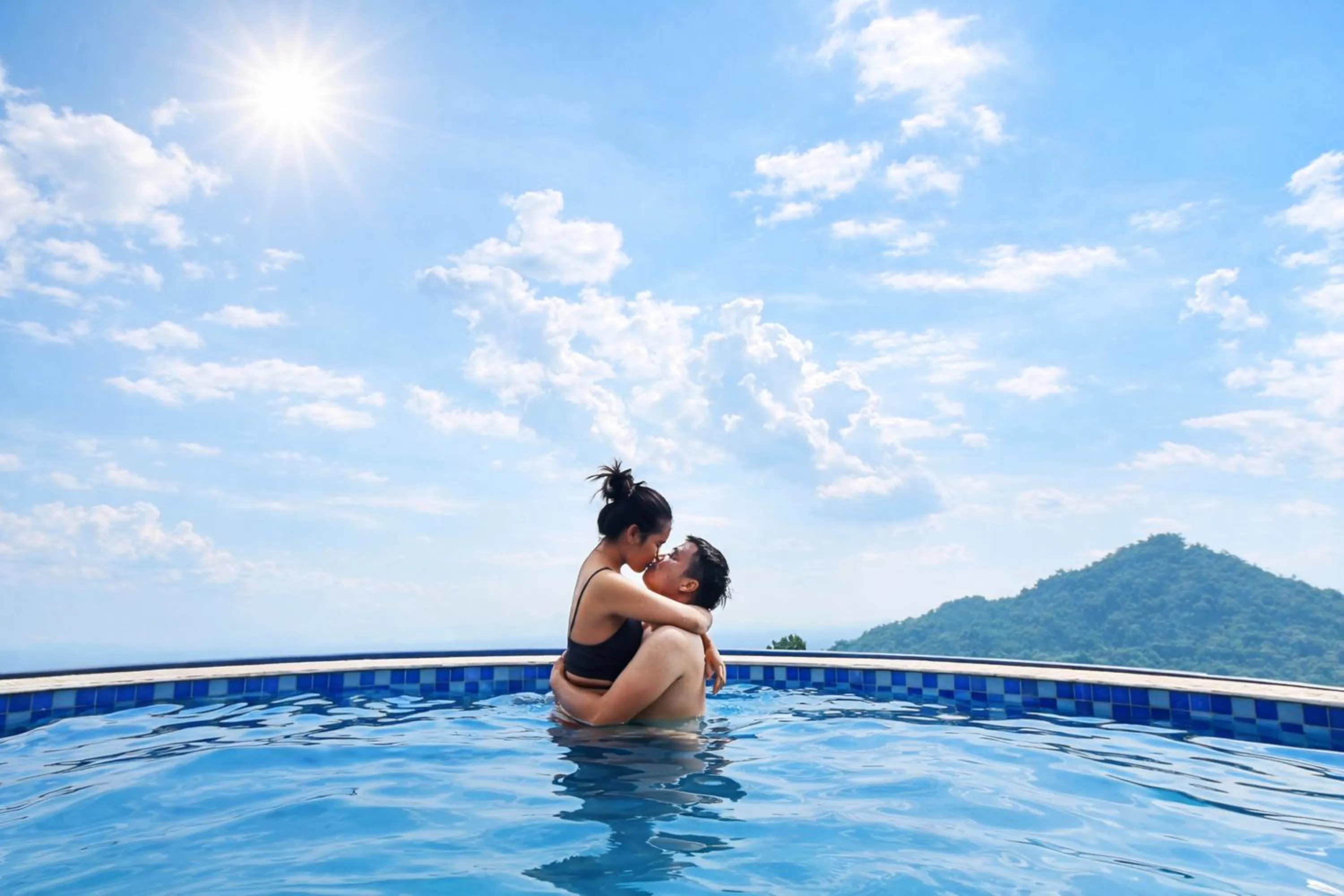 Pool view in Sun Villa Tam Đảo