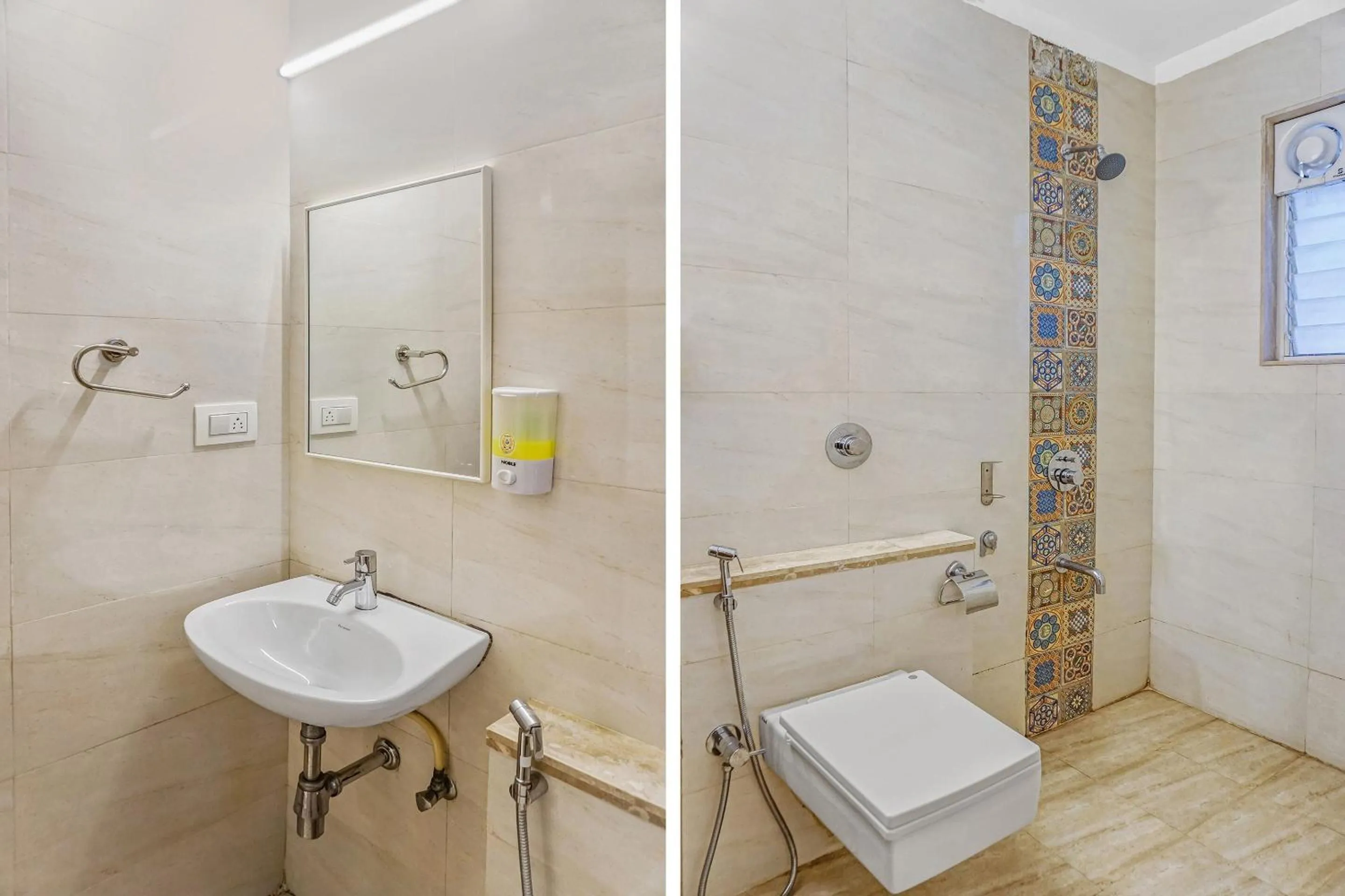 Bathroom in Super Townhouse The Upper Room Near Pune Airport