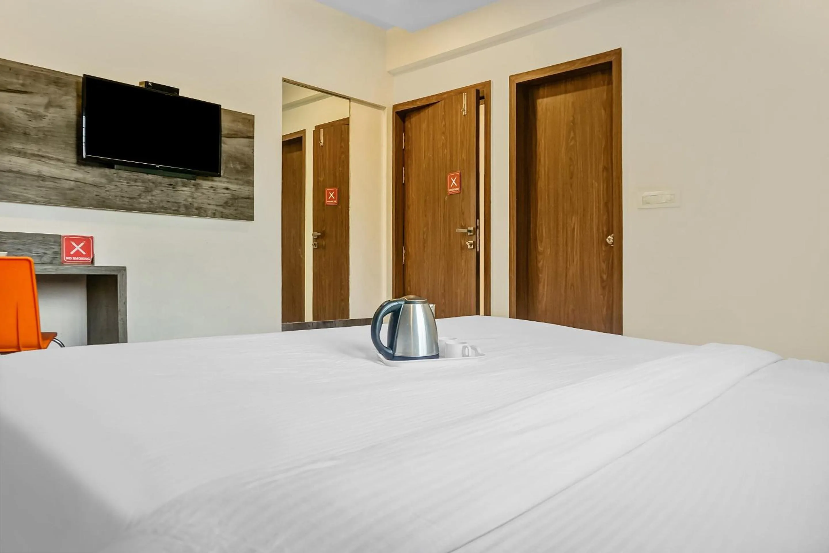 Bedroom, Bed in Super Townhouse The Upper Room Near Pune Airport