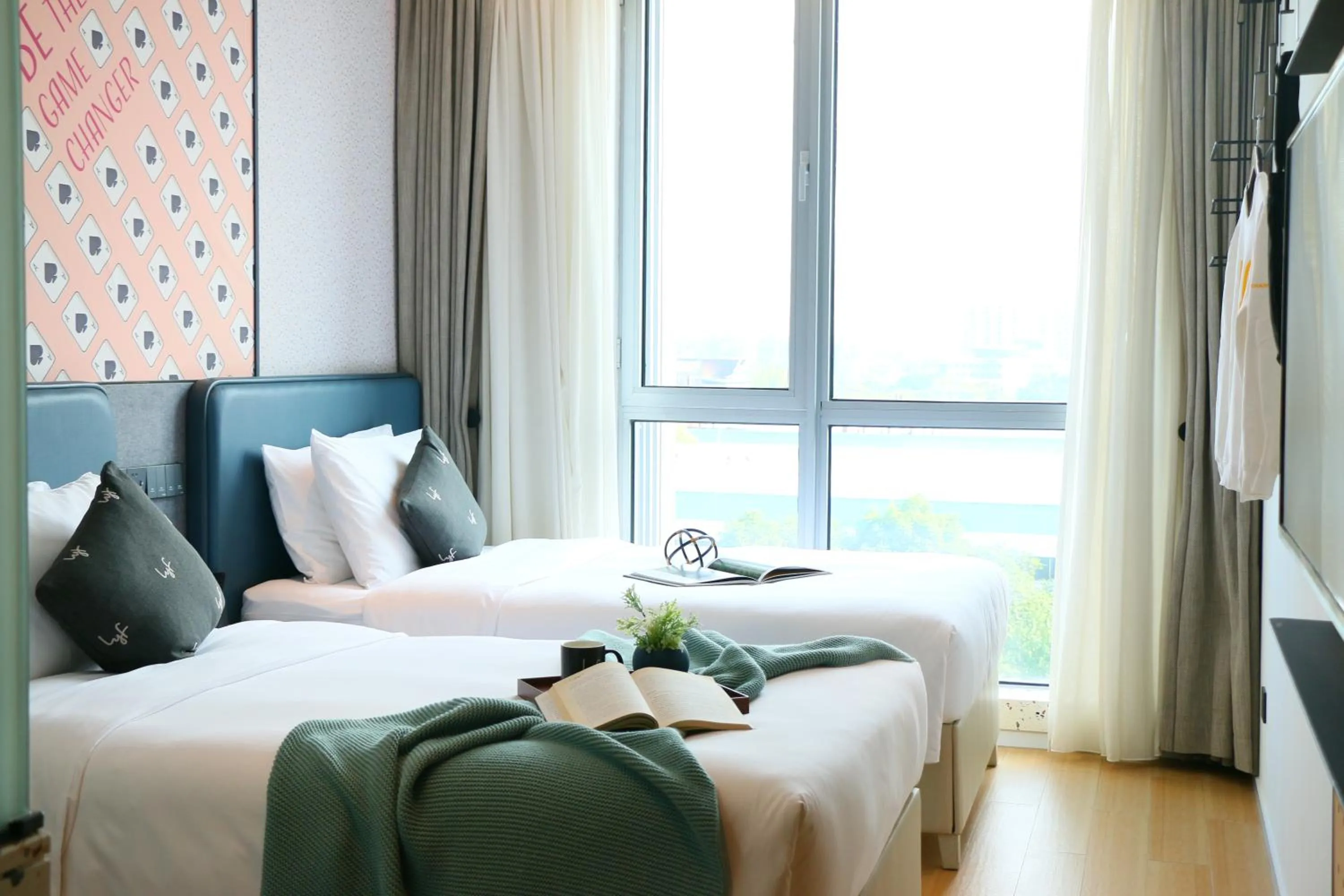 Bedroom, Bed in lyf by Ascott Hongqiao Shanghai NECC