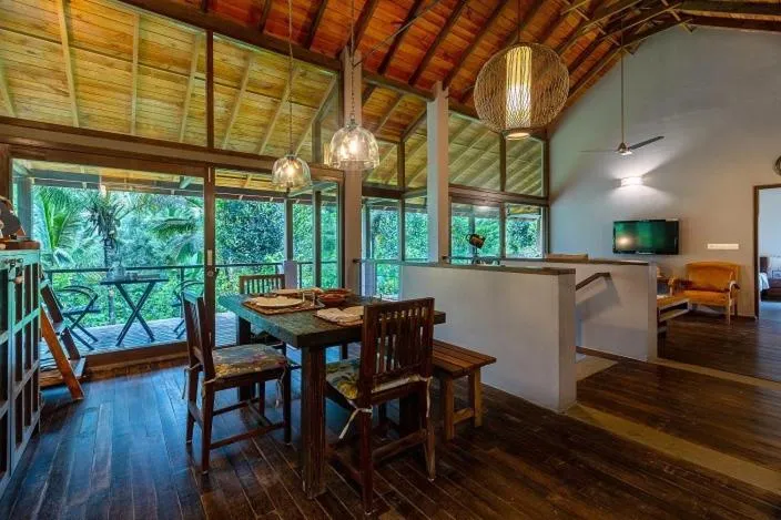 Seating area in amã Stays & Trails - The Old Cattleshed, Wayanad